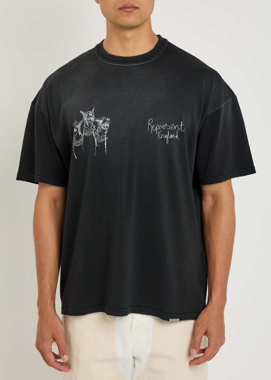 Represent Graphic Print Crewneck Short Sleeve T-shirt In Black