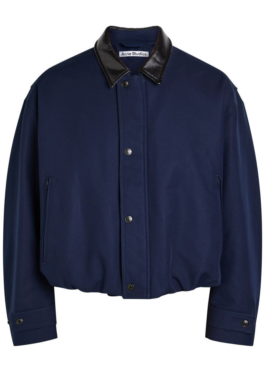 Acne Studios Long Sleeve Jacket Drawstring Hem In Blue