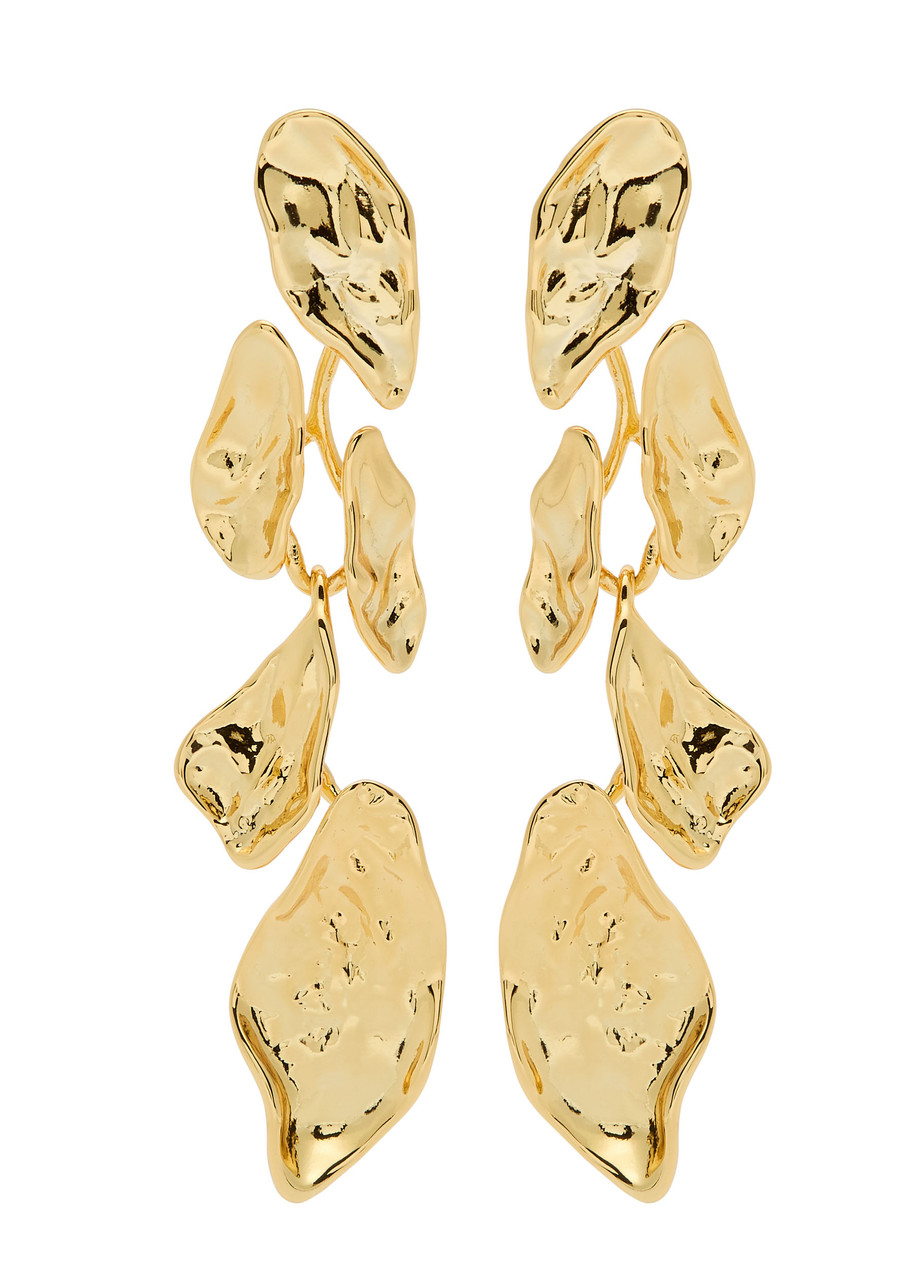 Alexis Bittar Mosaic 14kt Gold-plated Drop Earrings In Gold