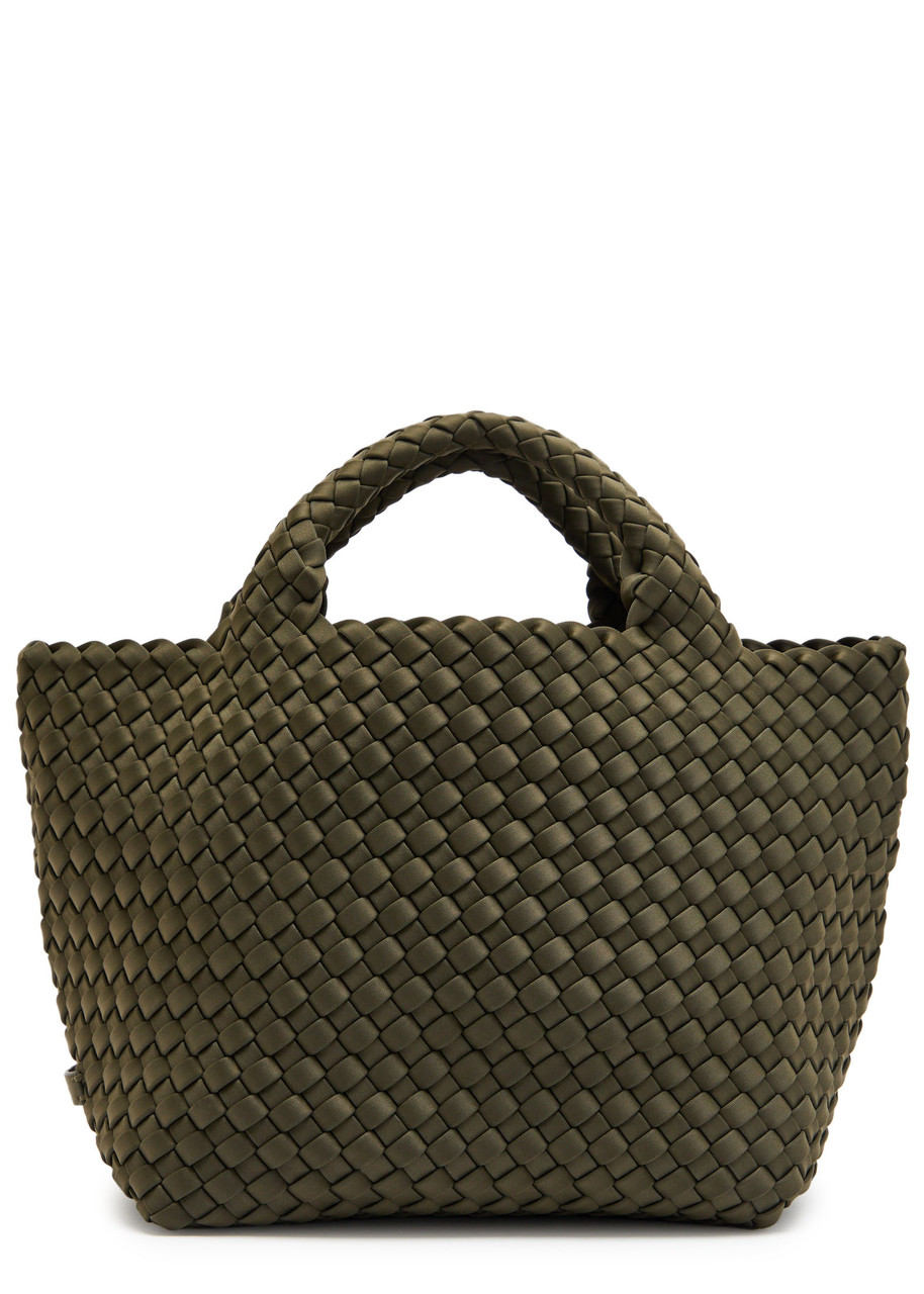Naghedi St Barths Small Woven Tote In Green
