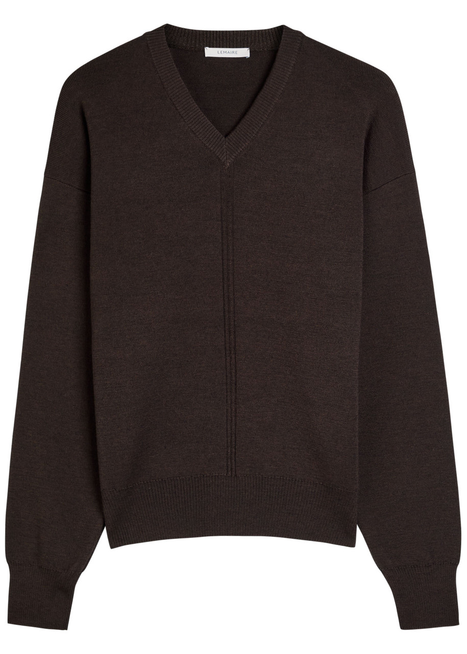Lemaire Fabric Sweaters In Brown