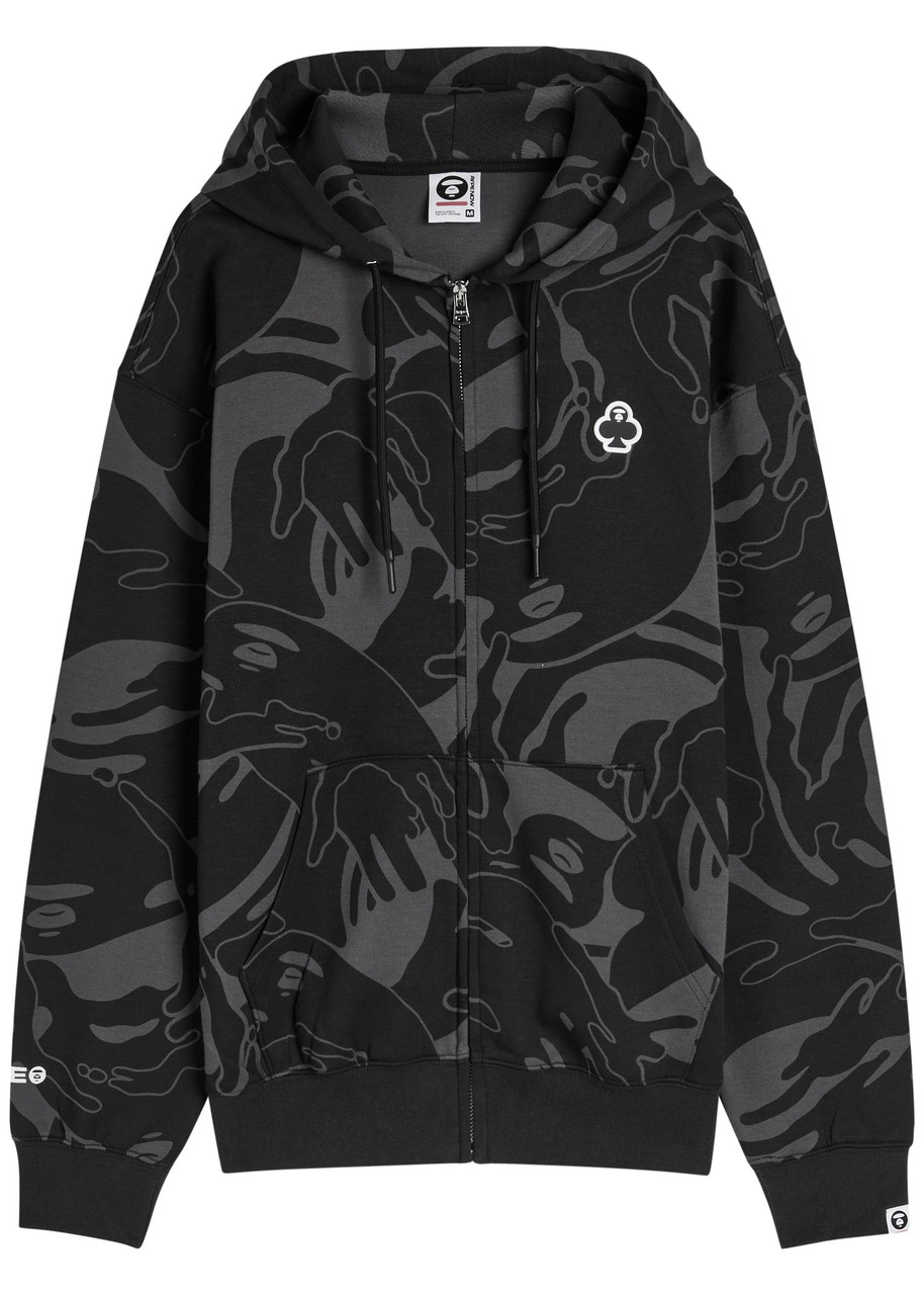 Aape Camo Hooded Cotton-blend Sweatshirt In Multi