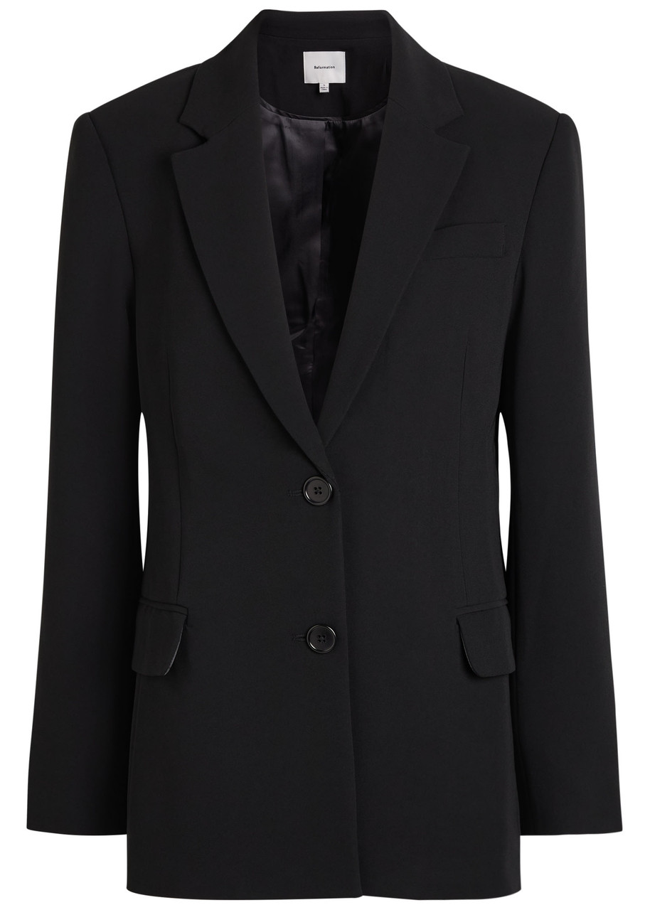 Reformation James Crepe Blazer In Black