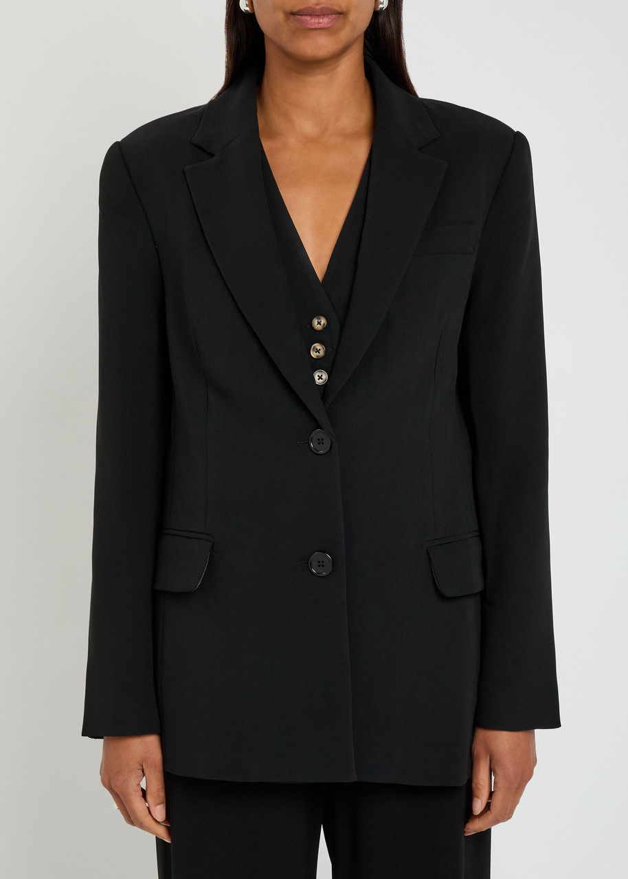 Reformation James Crepe Blazer In Black