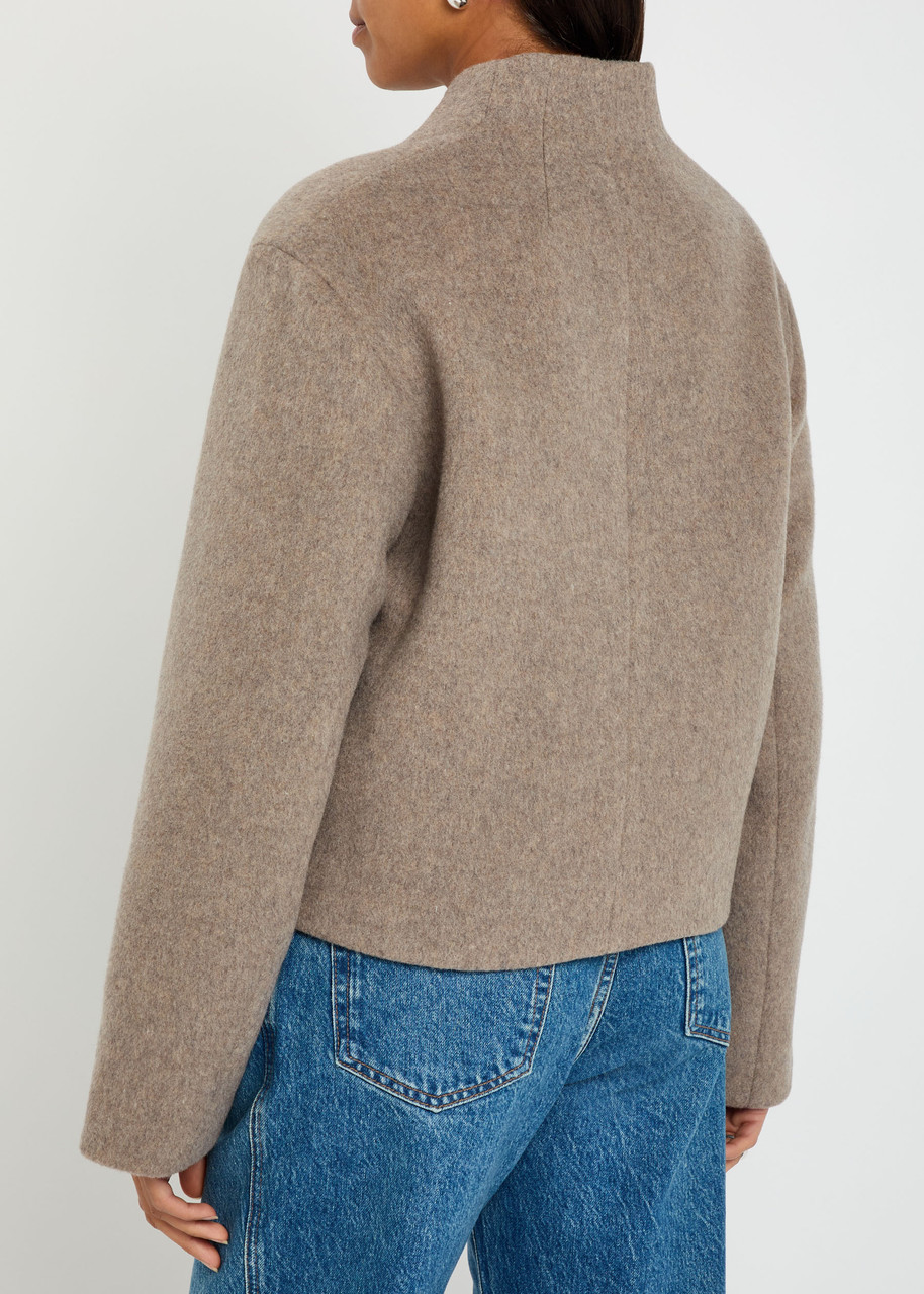  Reformation Owen Wool-blend Jacket - Light Grey - S (uk8-10 / S) 