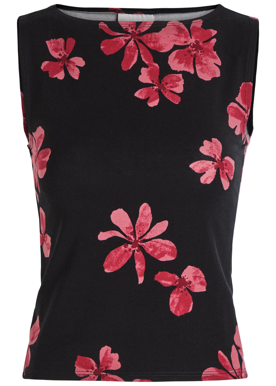 Reformation Dusk Floral-print Jersey Tank In Multi