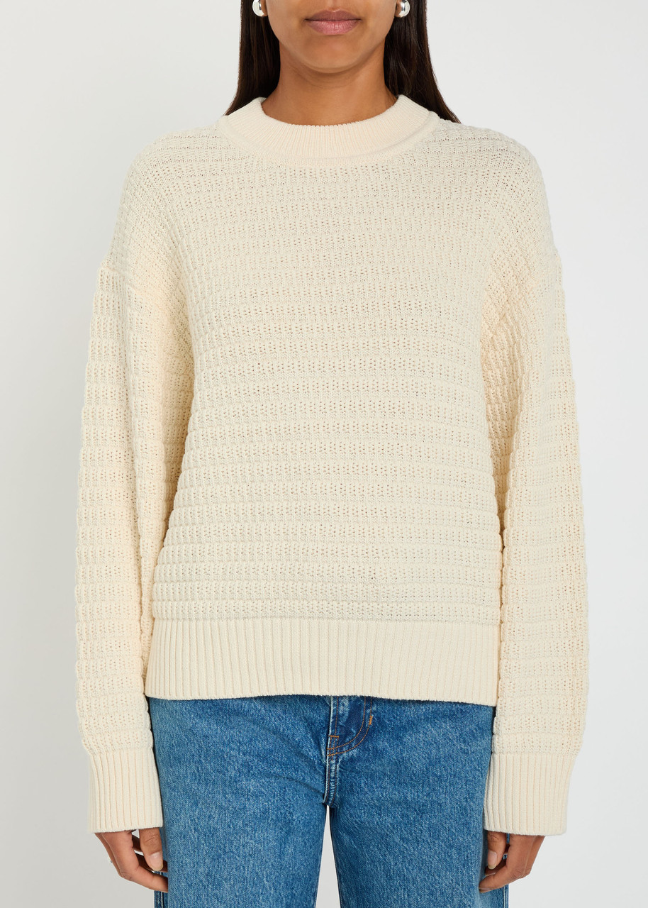 Reformation Collie Knit Jumper In Animal Print
