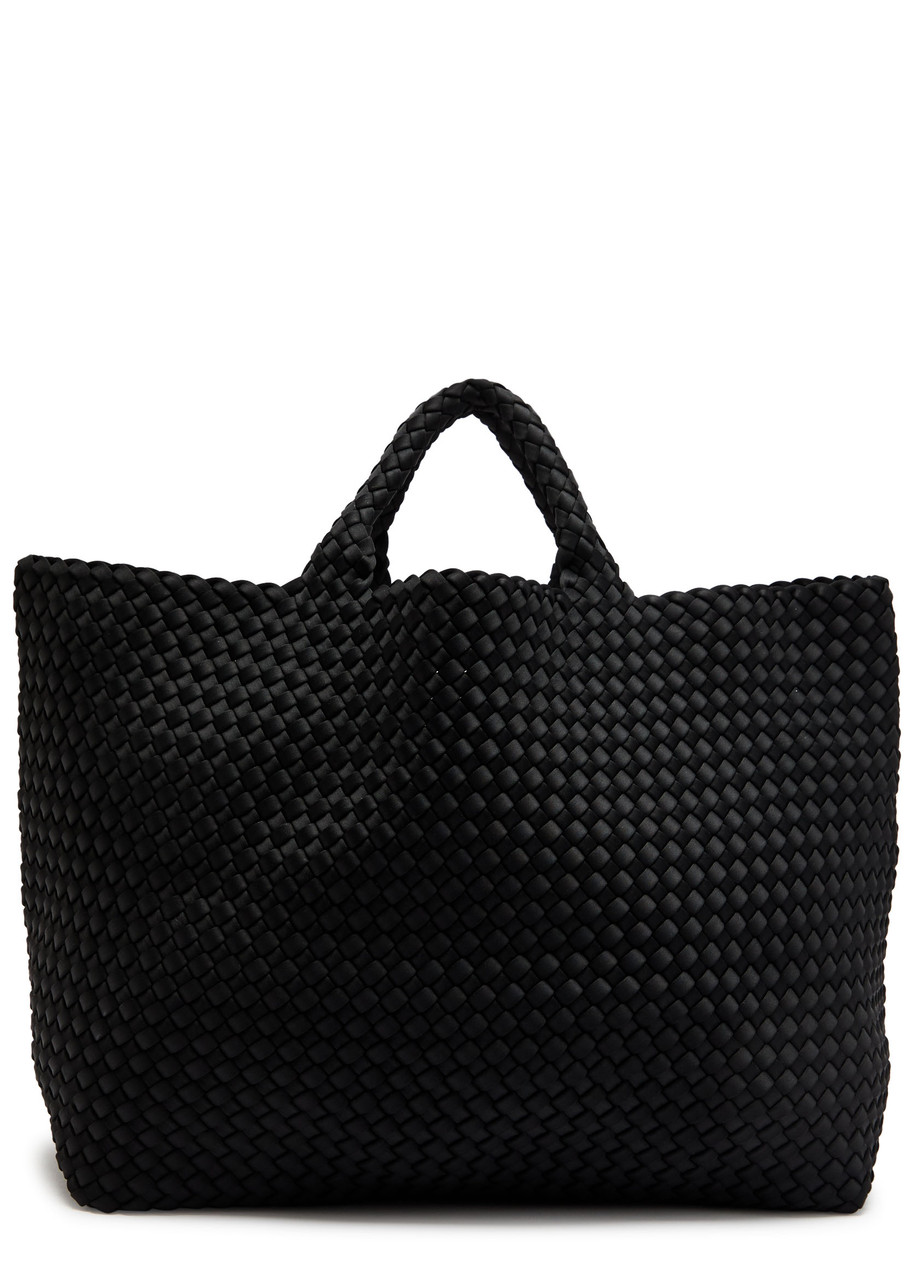 Naghedi St Barths Large Woven Tote In Black