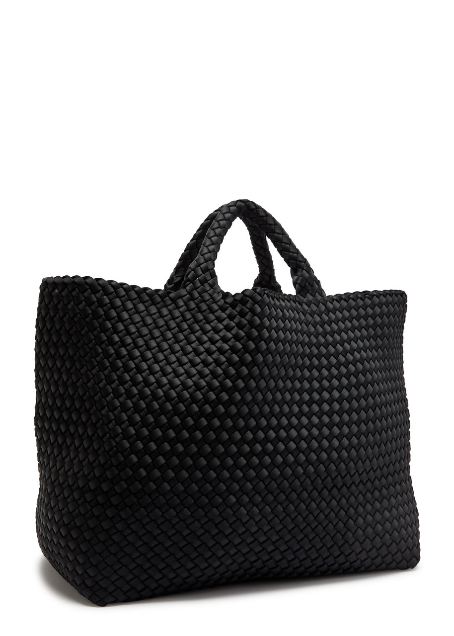 Naghedi St Barths Large Woven Tote In Black