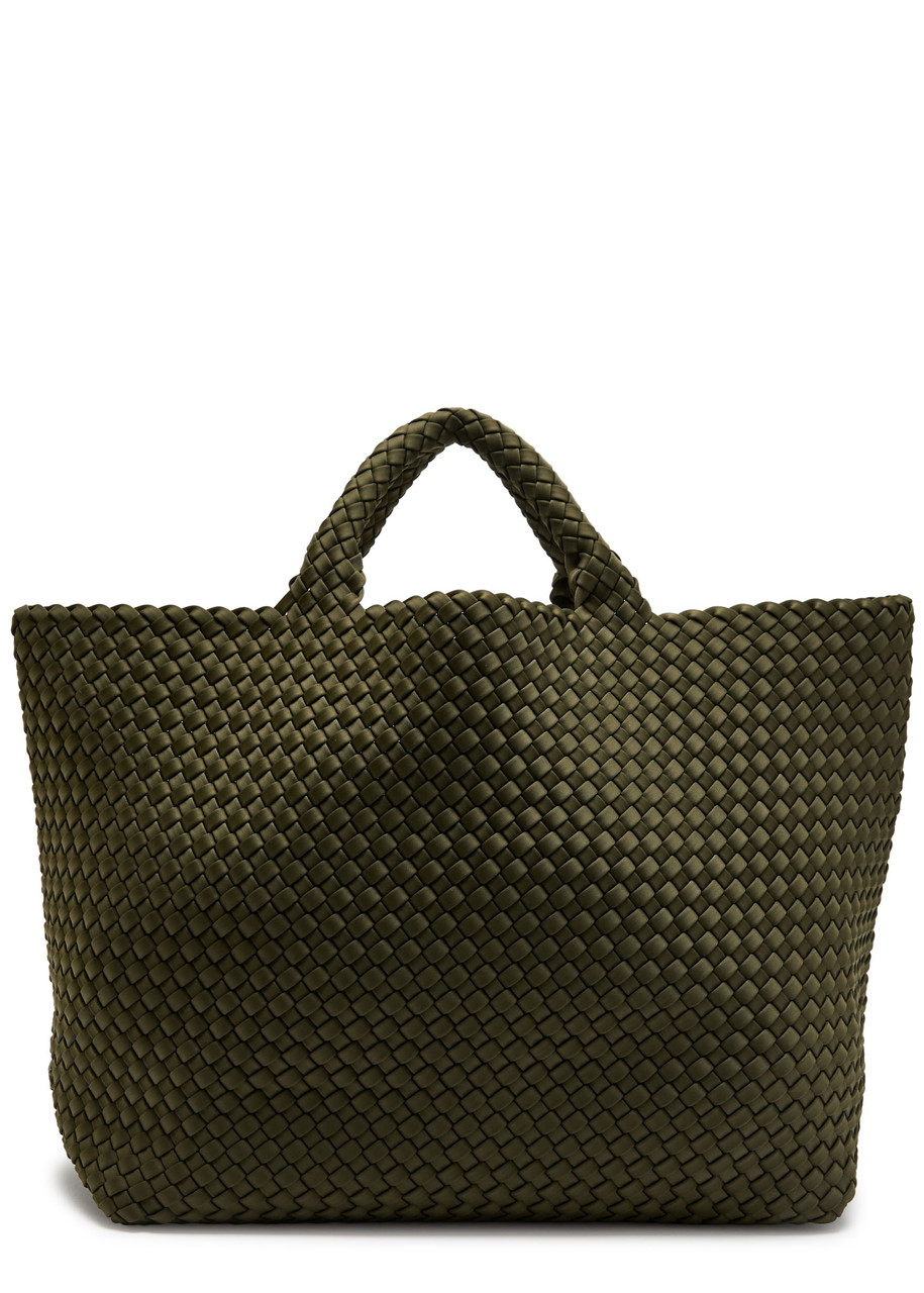 Naghedi St Barths Large Woven Tote In Green
