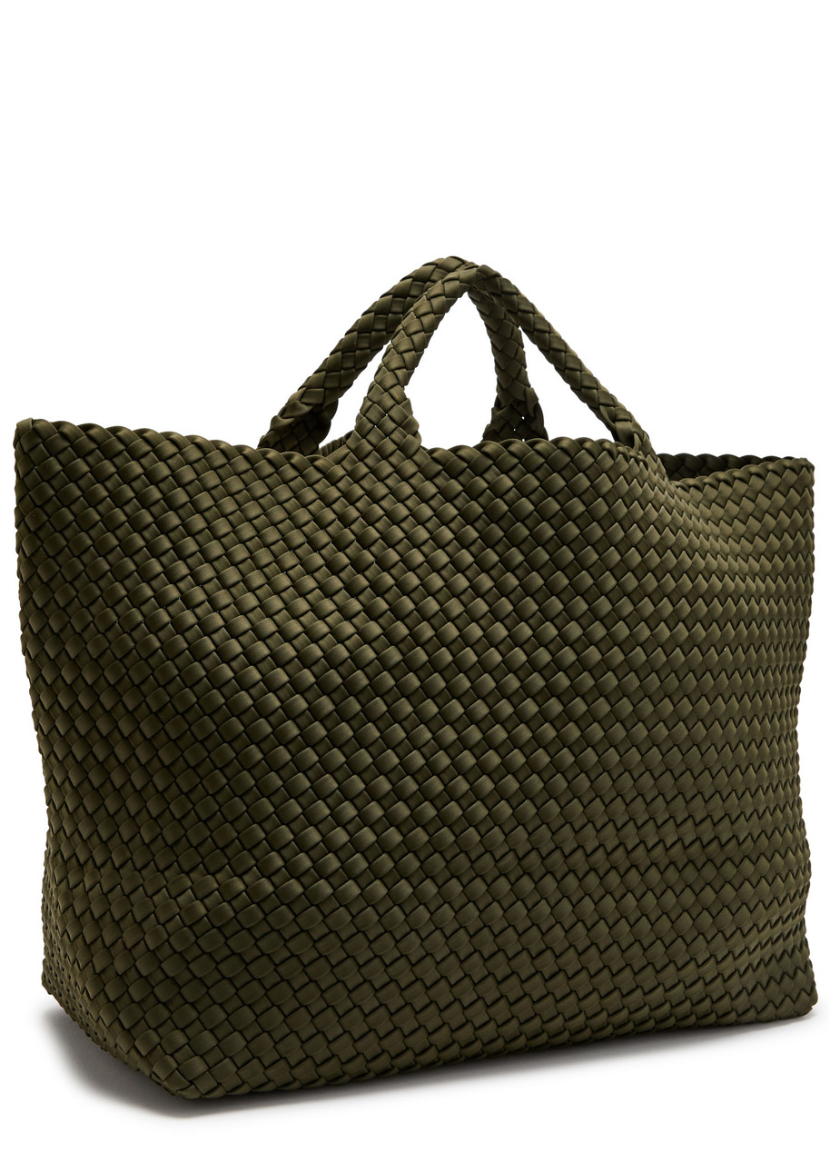 Naghedi St Barths Large Woven Tote In Green