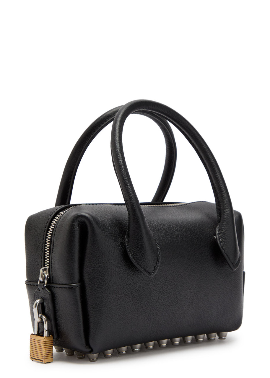 Alexander Wang Roux Small Leather Top Handle Bag In Black