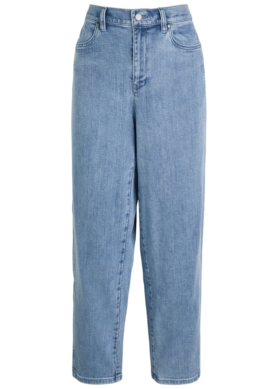 Eileen Fisher Lantern Tapered-leg Jeans In Blue