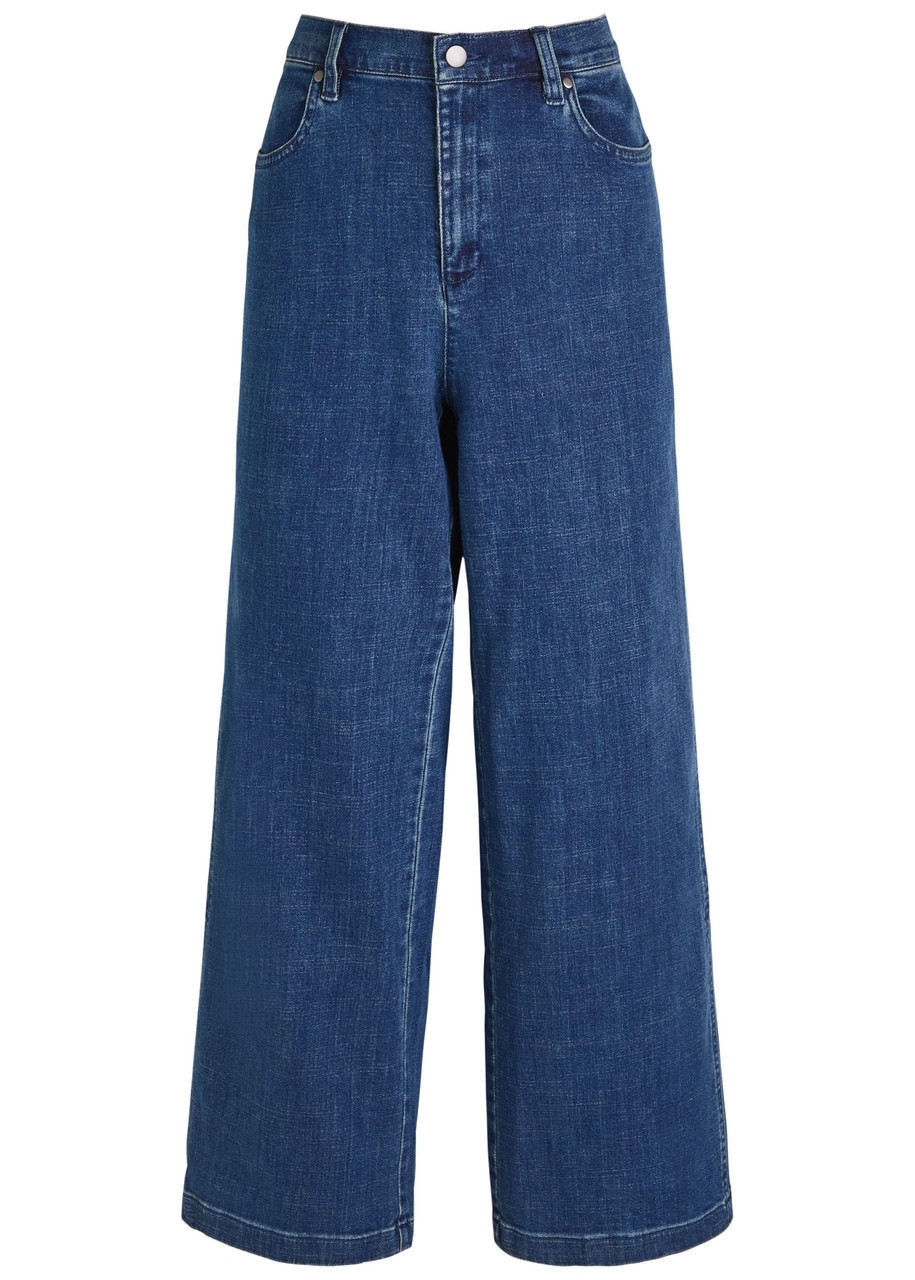 Eileen Fisher Wide-leg Jeans In Blue