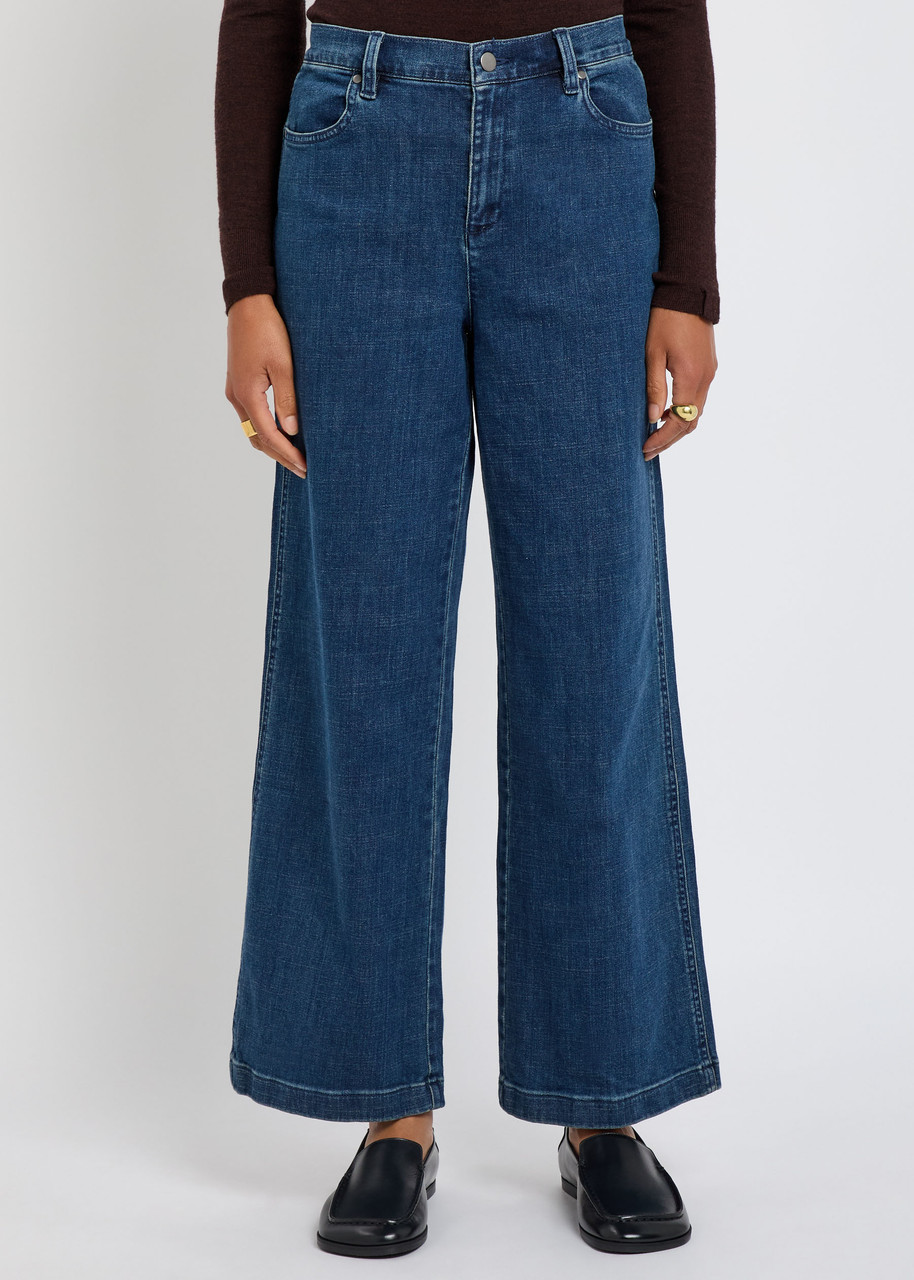 Eileen Fisher Wide-leg Jeans In Blue