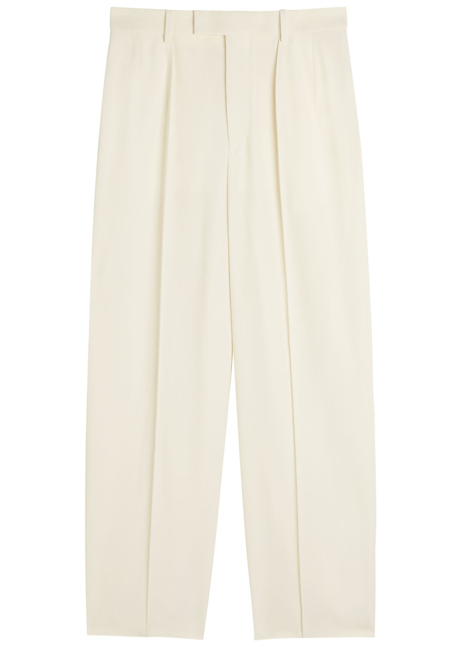 Wardrobe.nyc X Rhw Pintuck Wool Trousers In White