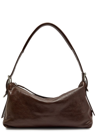 LEMAIRE Belted baguette leather shoulder bag | Harvey Nichols