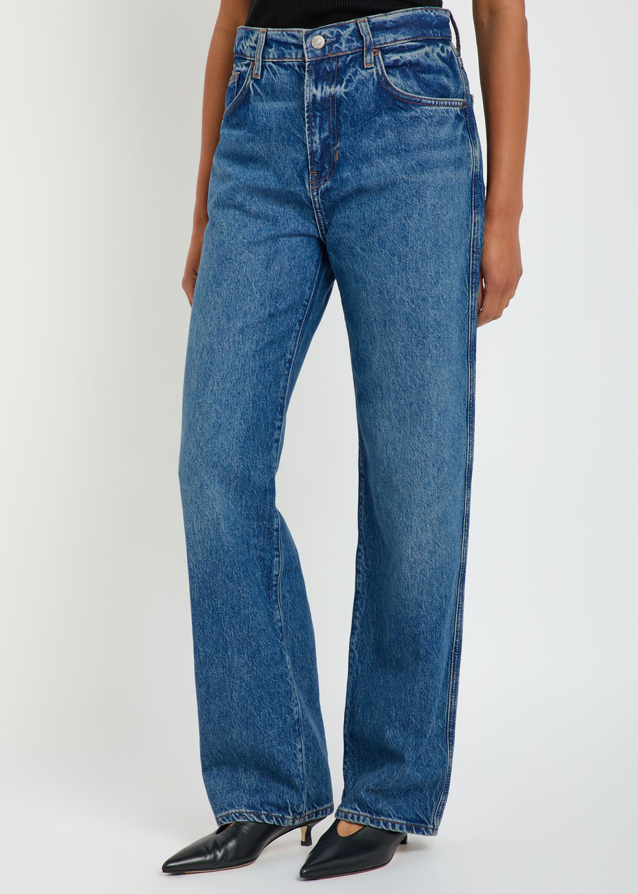 Reformation Val Straight-leg Jeans In Blue