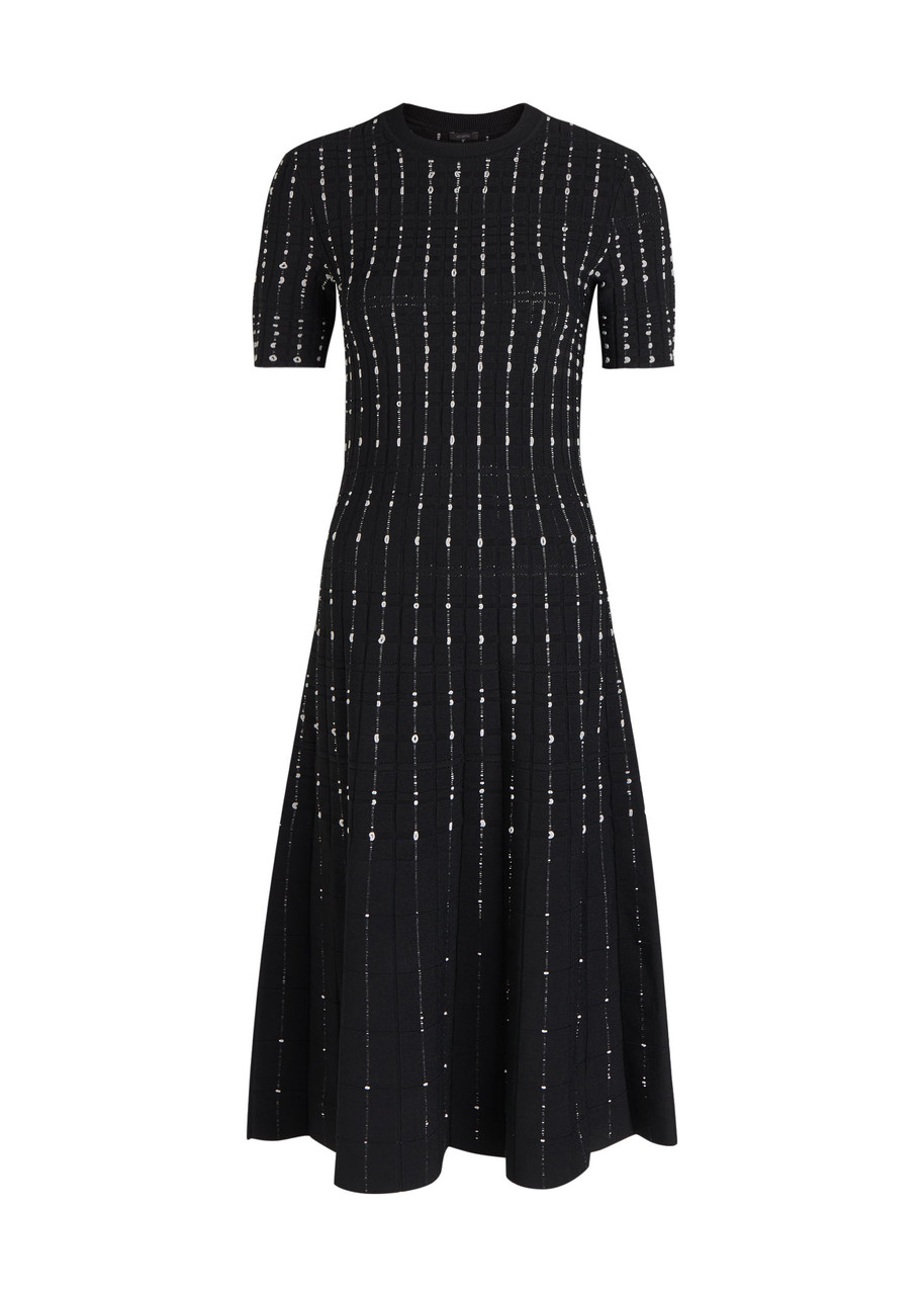 Joseph Stripe-embroidered Knit Midi Dress