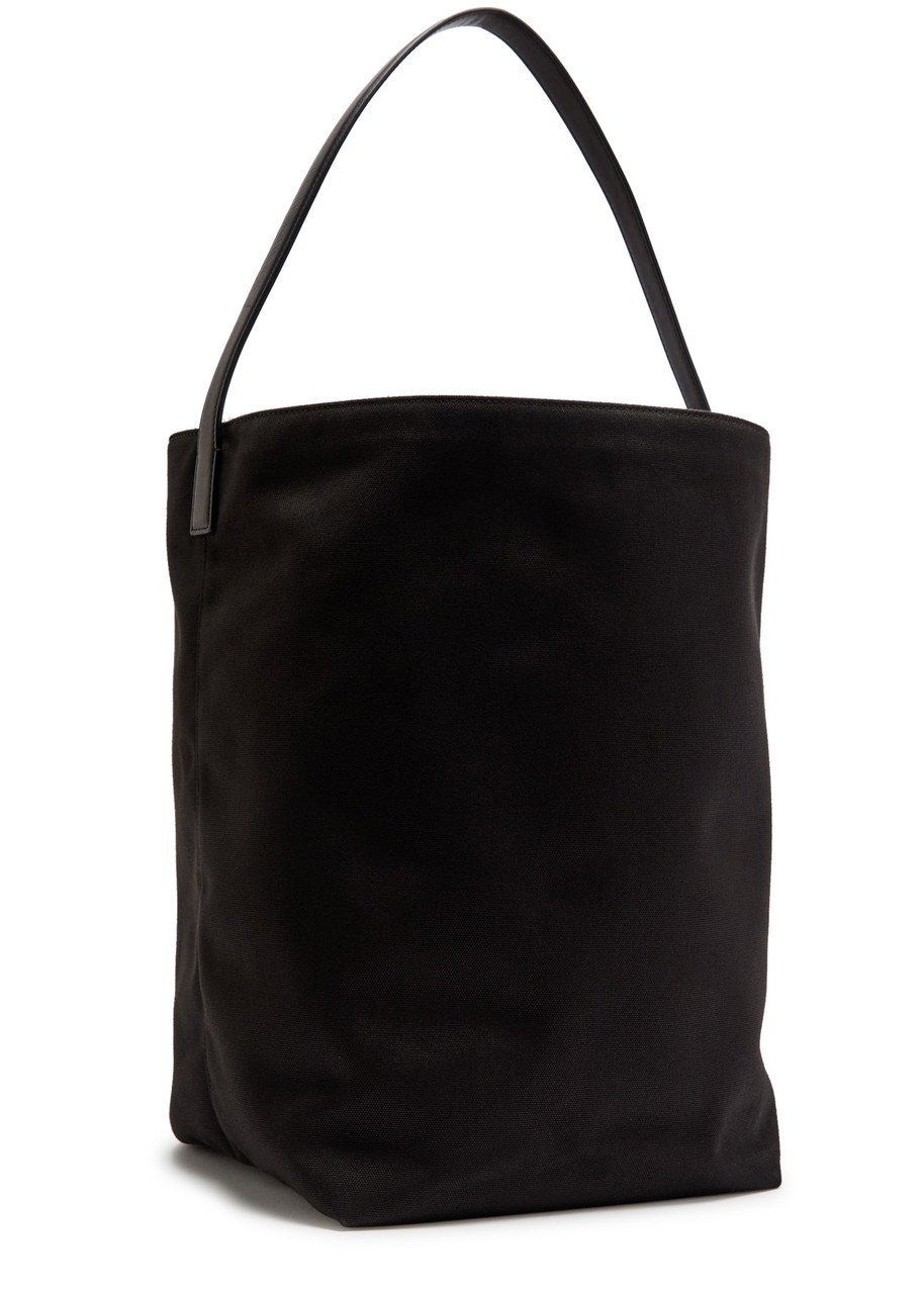 The Row Park Large Canvas Tote In Black