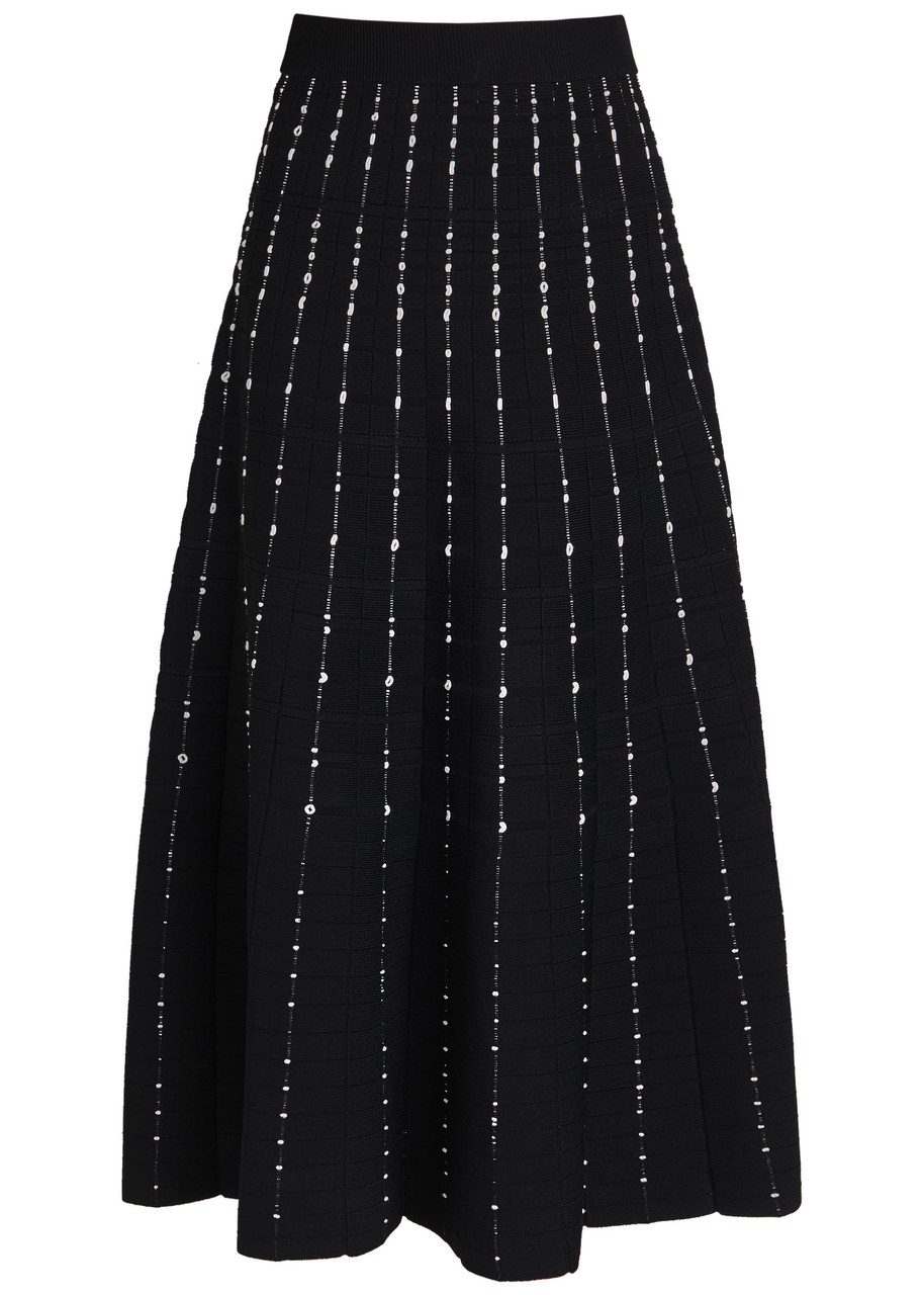 Joseph Stripe-embroidered Knit Maxi Skirt