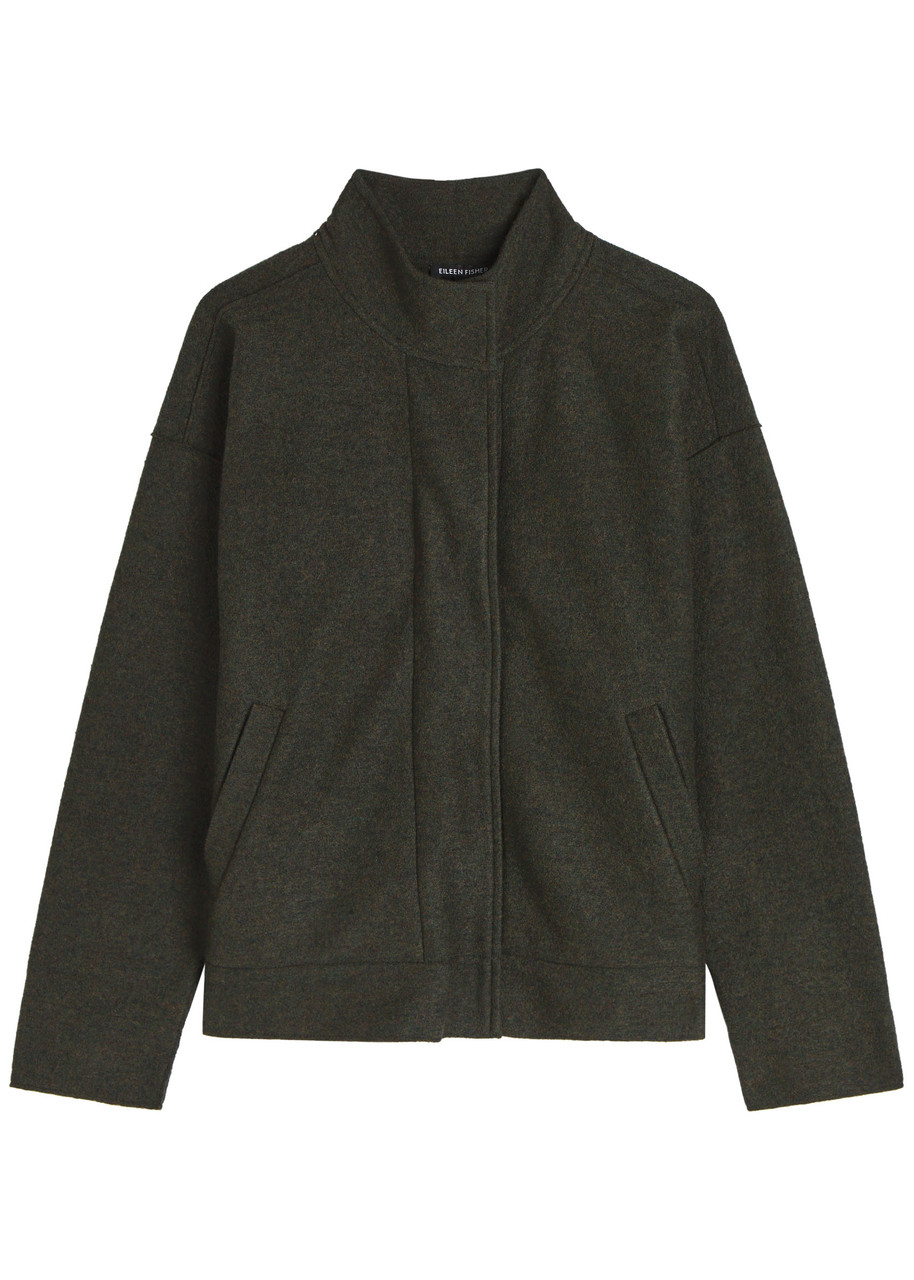 Eileen Fisher Wool Jacket In Gray