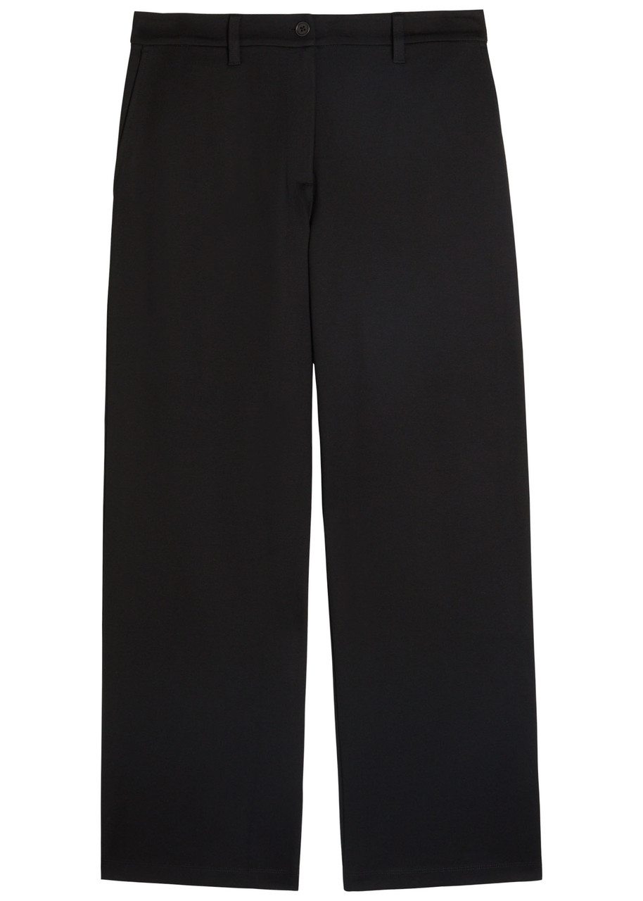 Eileen Fisher Wide-leg Jersey Trousers - Black - M (UK 14-16 / L)