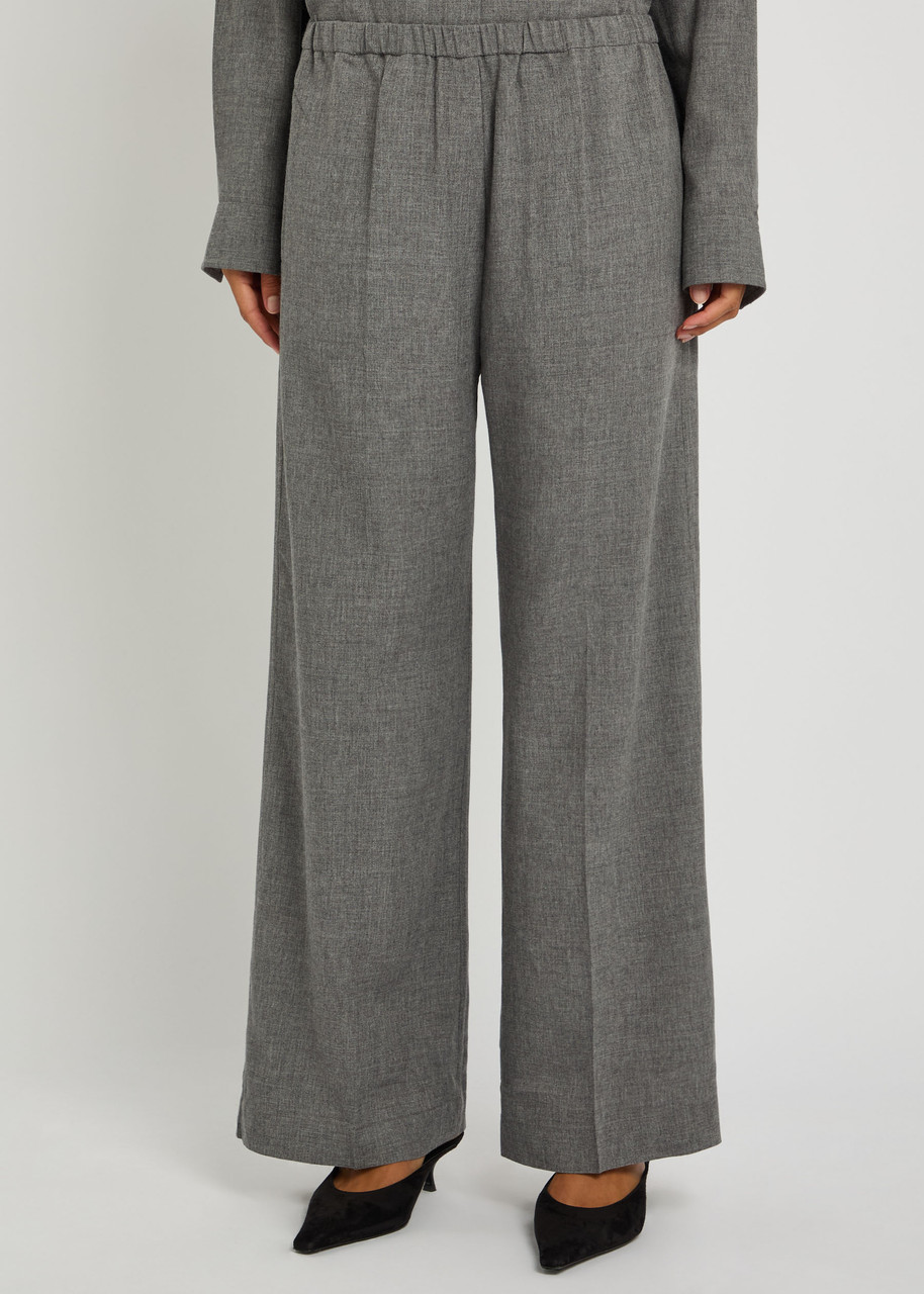 Totême Toteme Melange Woven Trousers In Multi