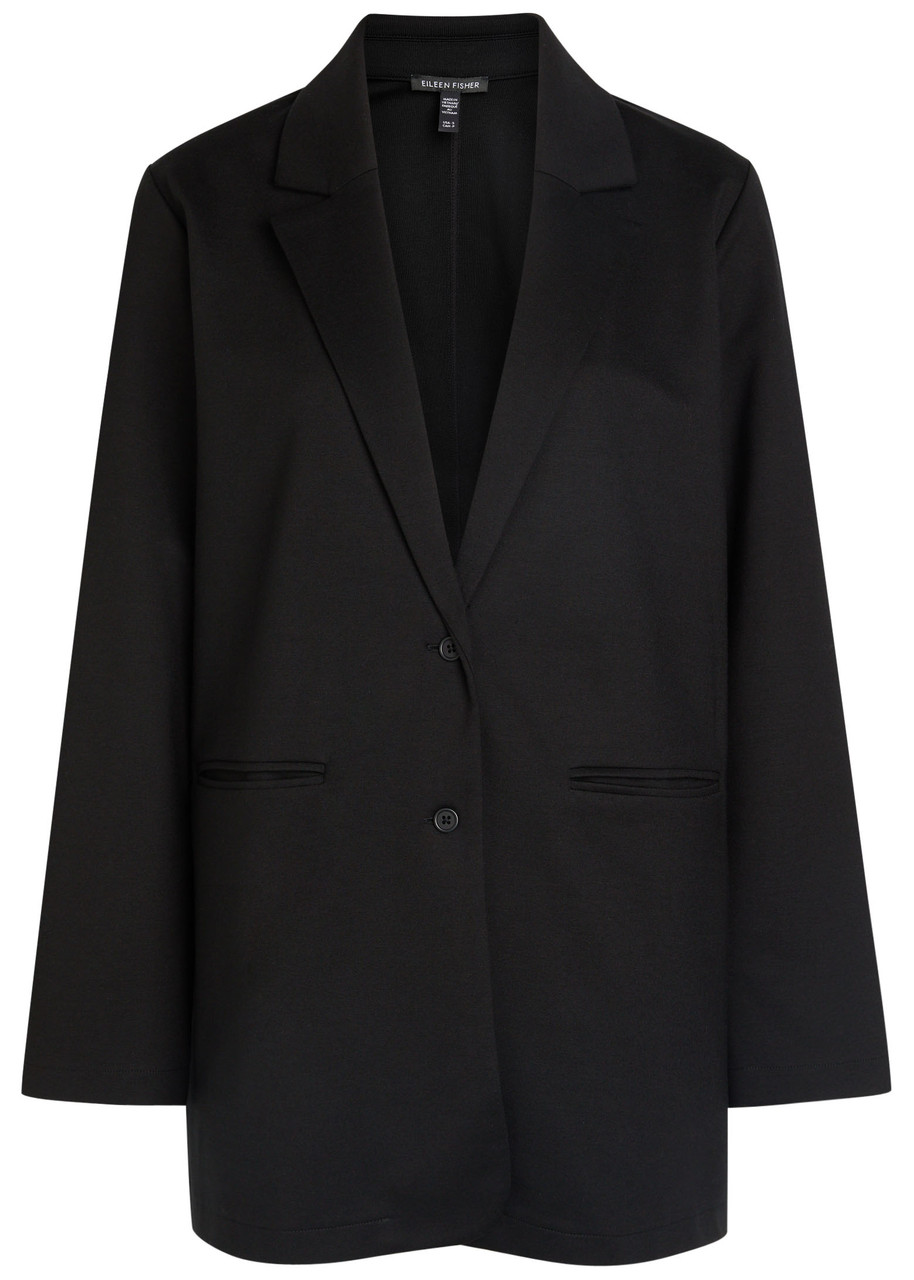 Eileen Fisher Jersey Blazer In Black