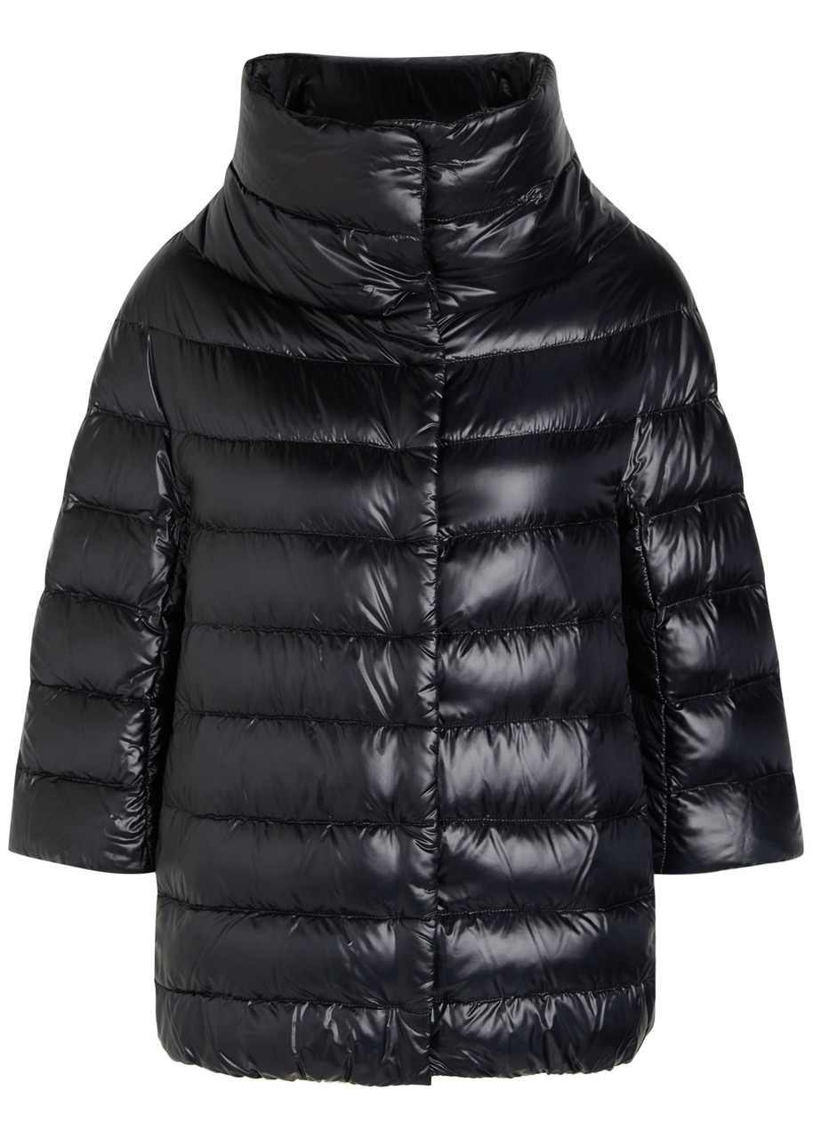 Herno Quilted Shell Jacket In Black