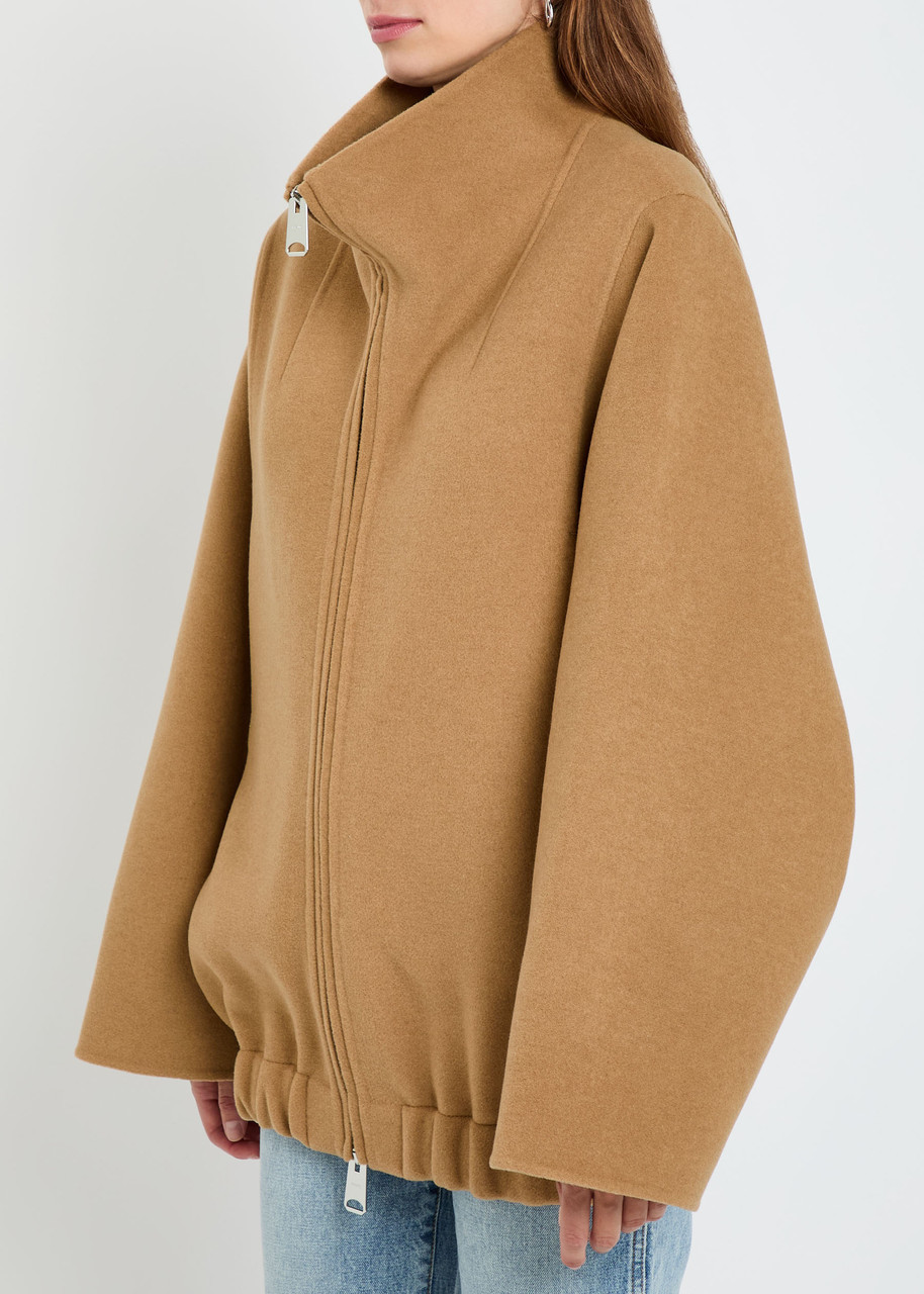 Khaite Garret Wool Jacket In Brown