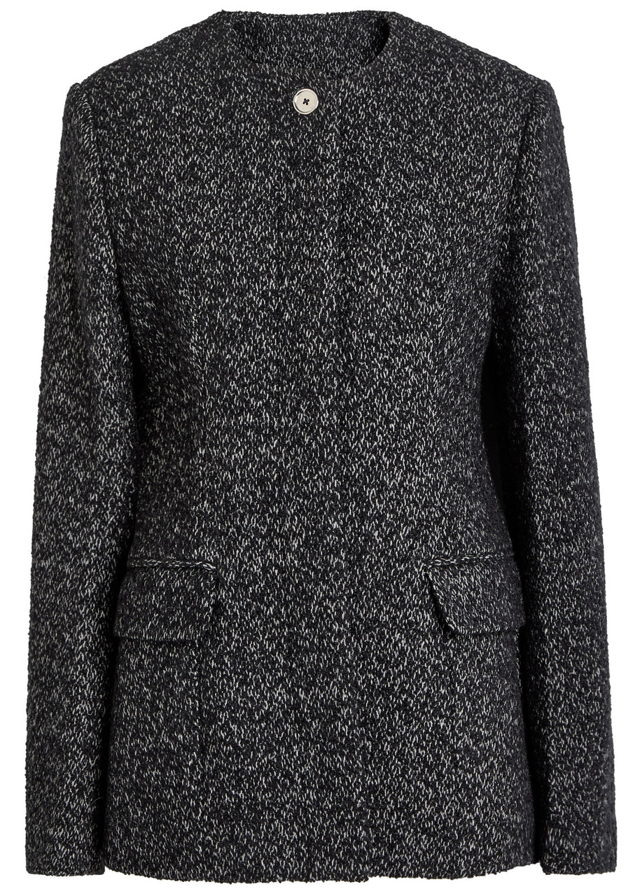 Totême Structured Wool Blazer Featuring Welt Pockets In Black