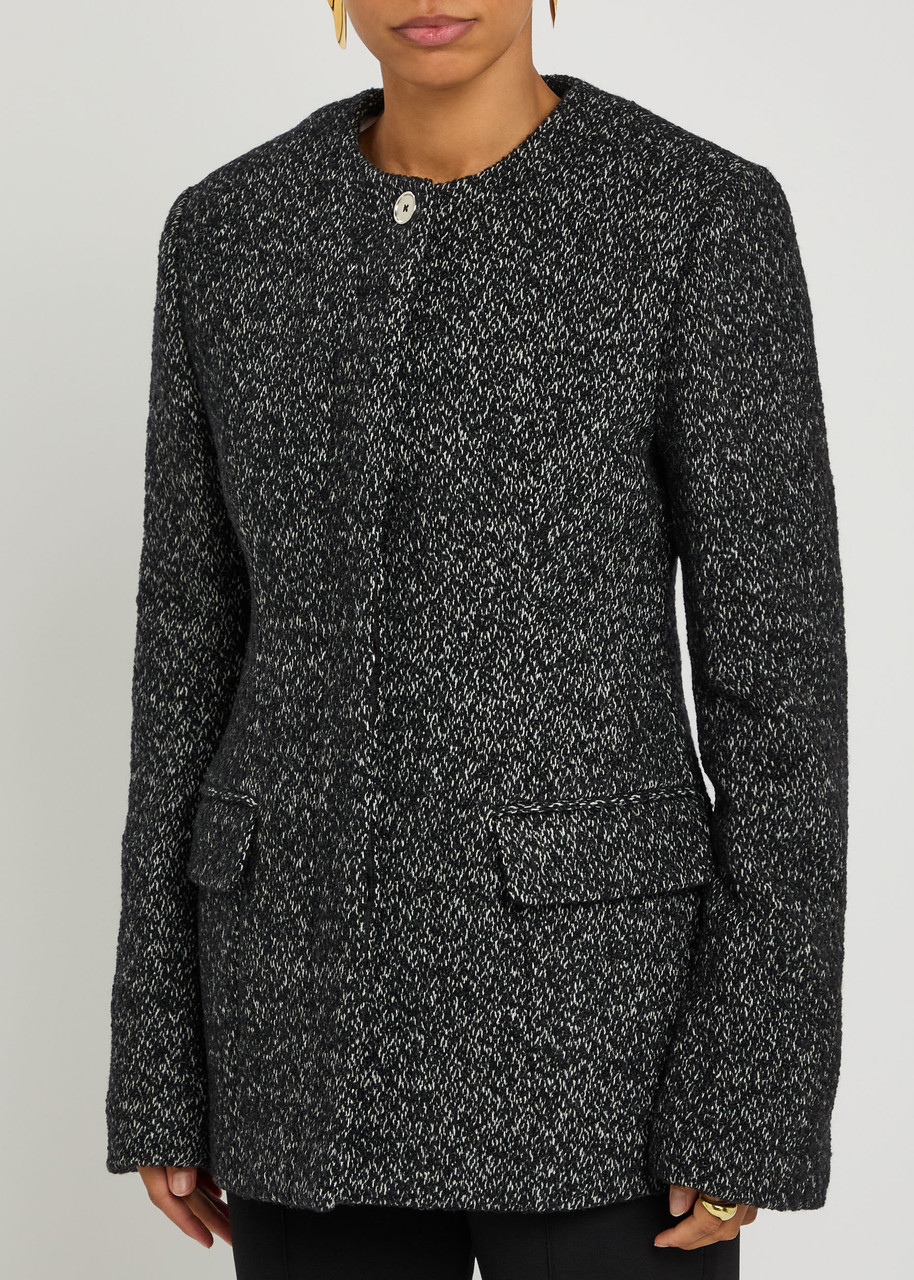 Totême Structured Wool Blazer Featuring Welt Pockets In Black