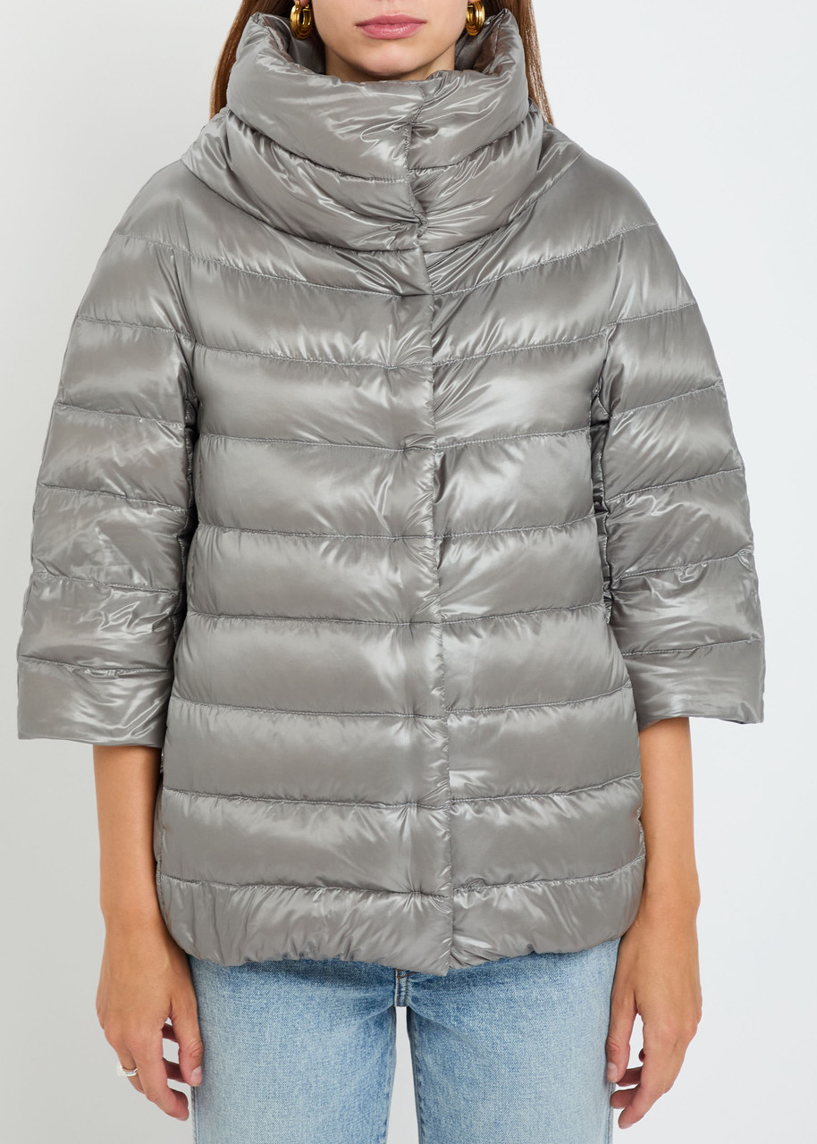 Herno Quilted Shell Jacket In Gray