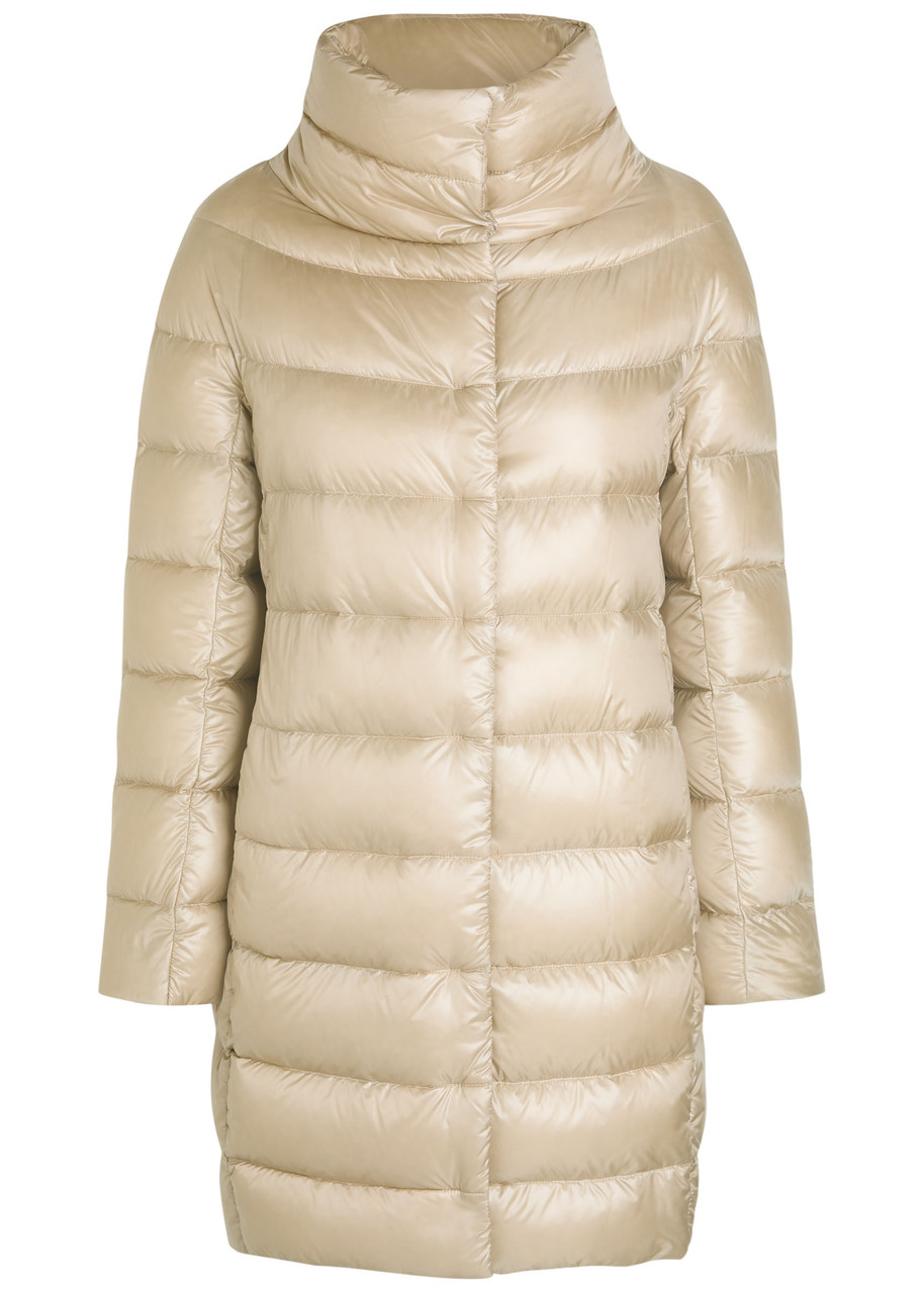 Herno Women Matilde Midi Down Jacket In Neutral