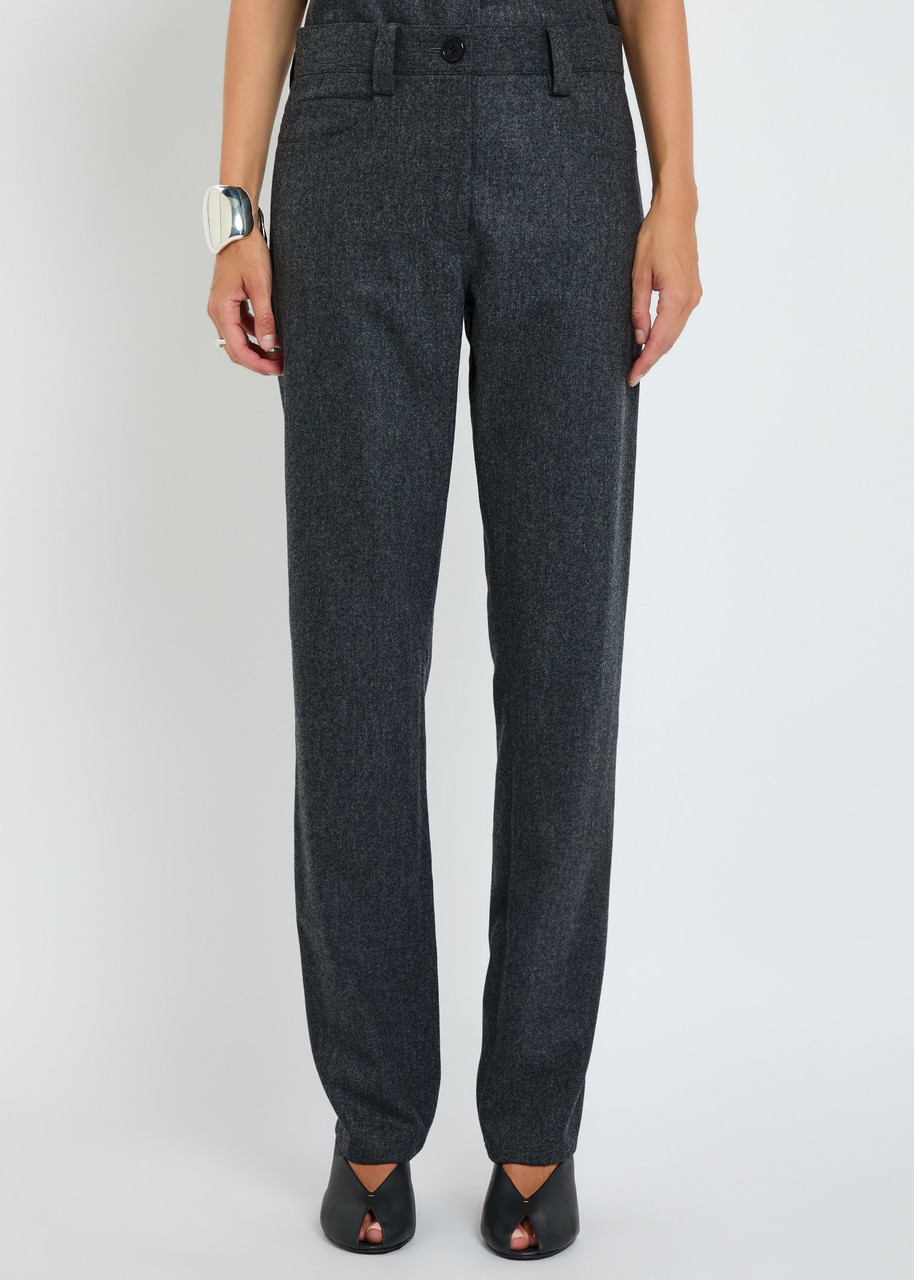 Khaite Womens Storm Callum Straight-leg Stretch-wool And Cashmere Trousers In Gray