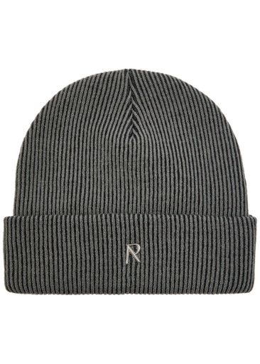 帽子 HYKE 25AW RIBBED KNIT WOOL BEANIE RIBBED KNIT WOOL BEANIE-リブニットウールビーニー-HYKE（ハイク