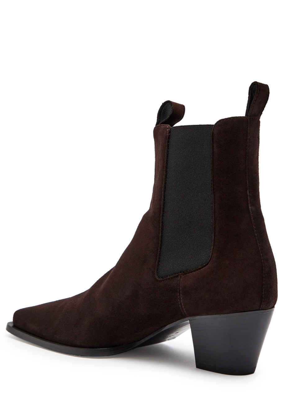 Totême Toteme The City 45 Suede Chelsea Boots In Brown