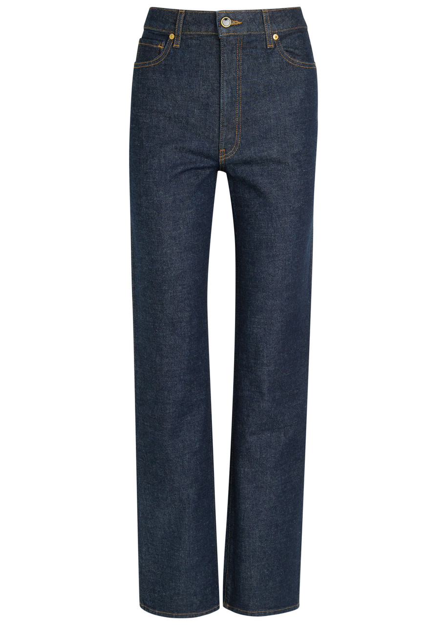 Khaite Danielle High-rise Straight-leg Jeans In Blue