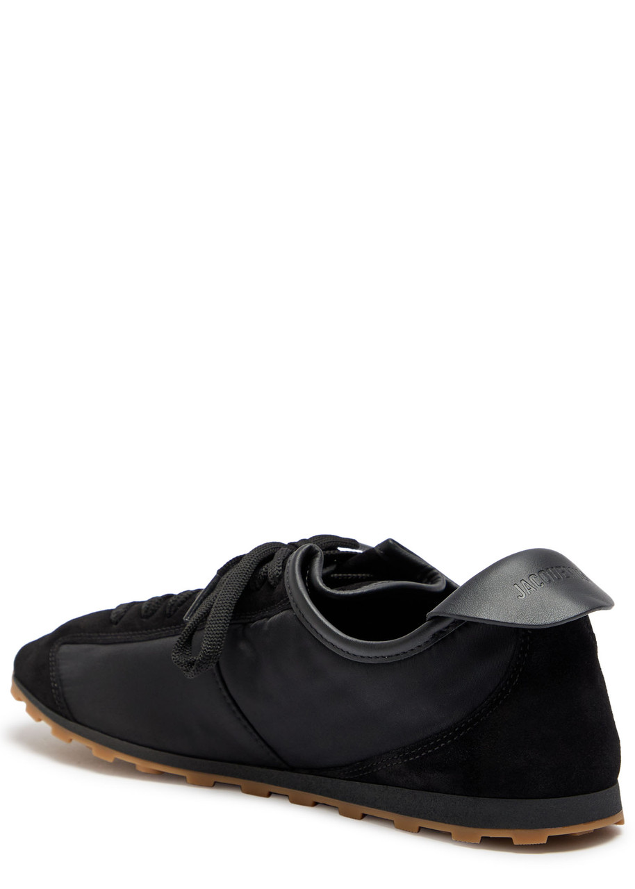 Jacquemus Les Tennis Panelled Suede And Nylon Sneakers In Black