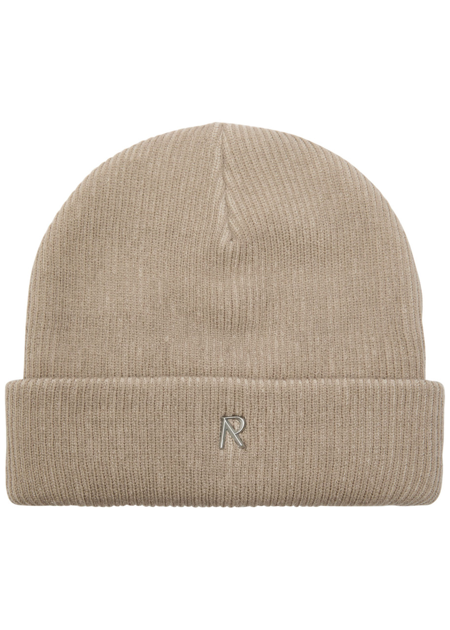 Represent Ribbed Knit Beanie In Brown