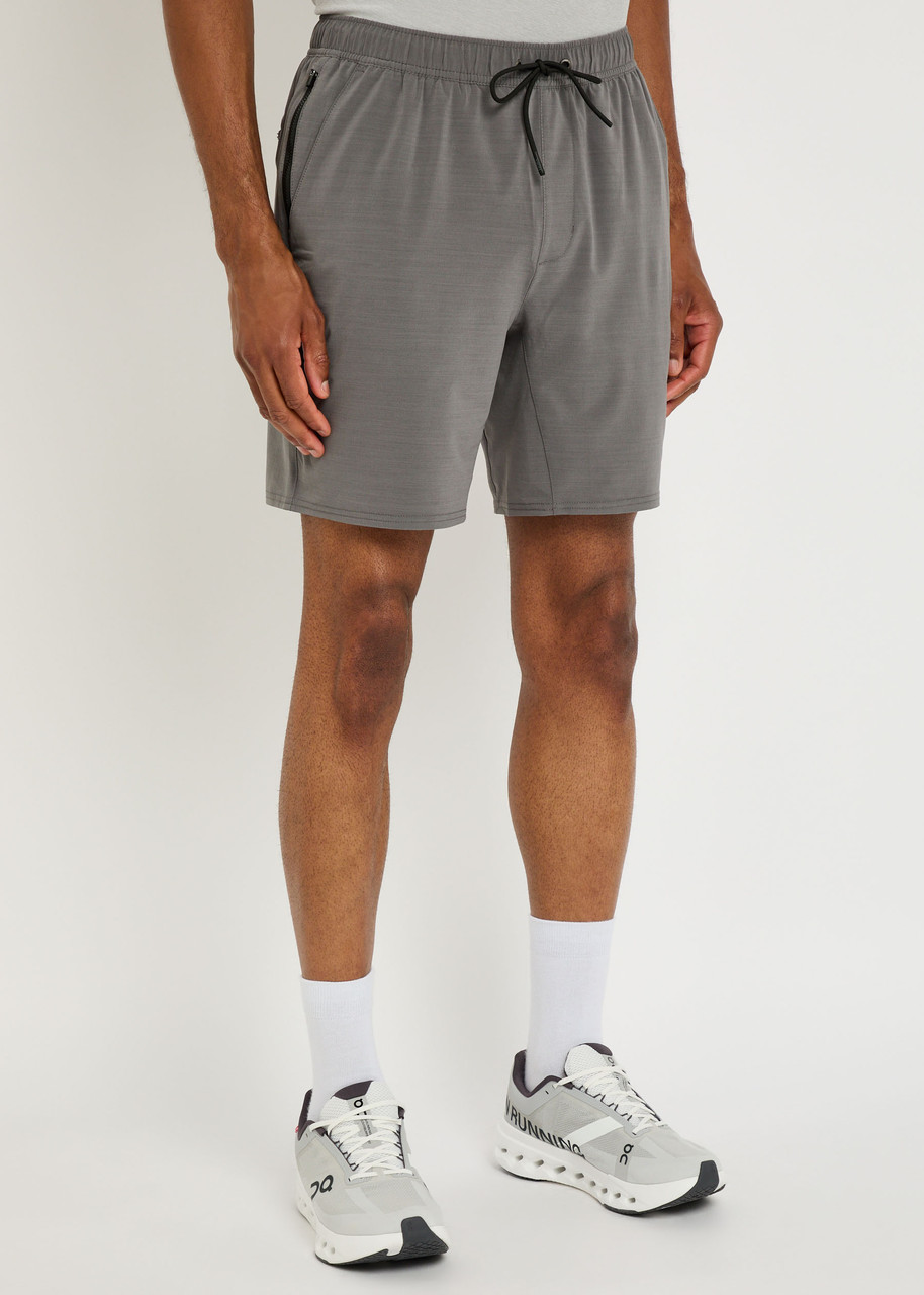 Vuori Elevate Kore Lined 7 Stretch-jersey Shorts In Gray
