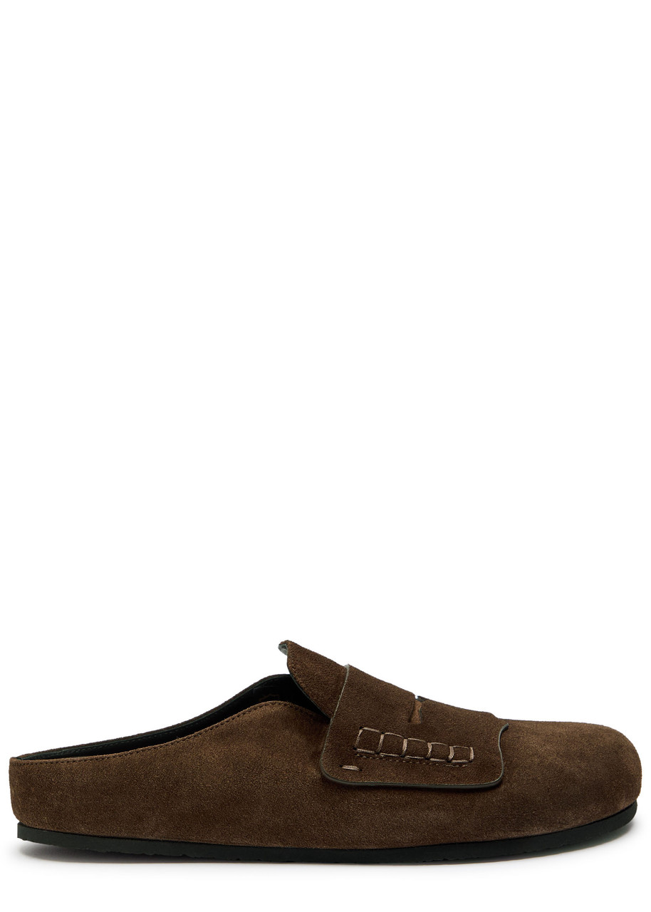 Jacquemus Les Mules Mocassin Suede Mules - Brown - 38 (IT38 / UK5)