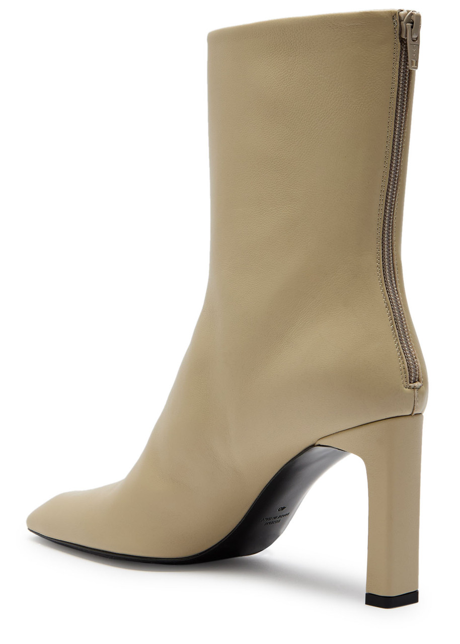 Totême Toteme 80 Leather Mid-calf Boots In White