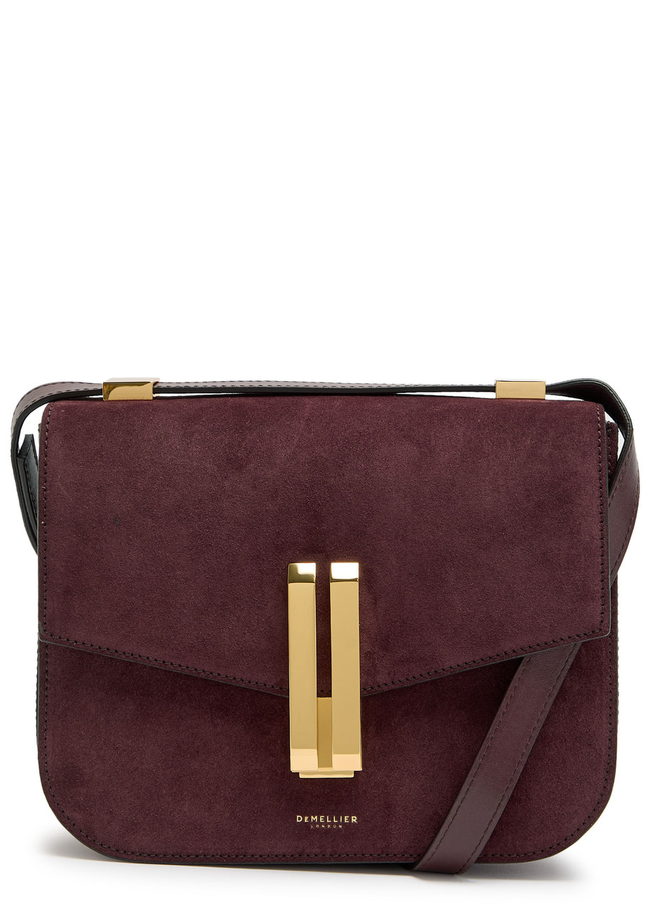 Demellier Vancouver Leather Cross-body Bag In Burgundy