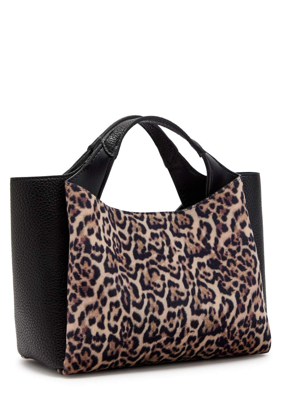 Dkny Willa Mini Leopard Print Leather Cross-body Bag In Brown