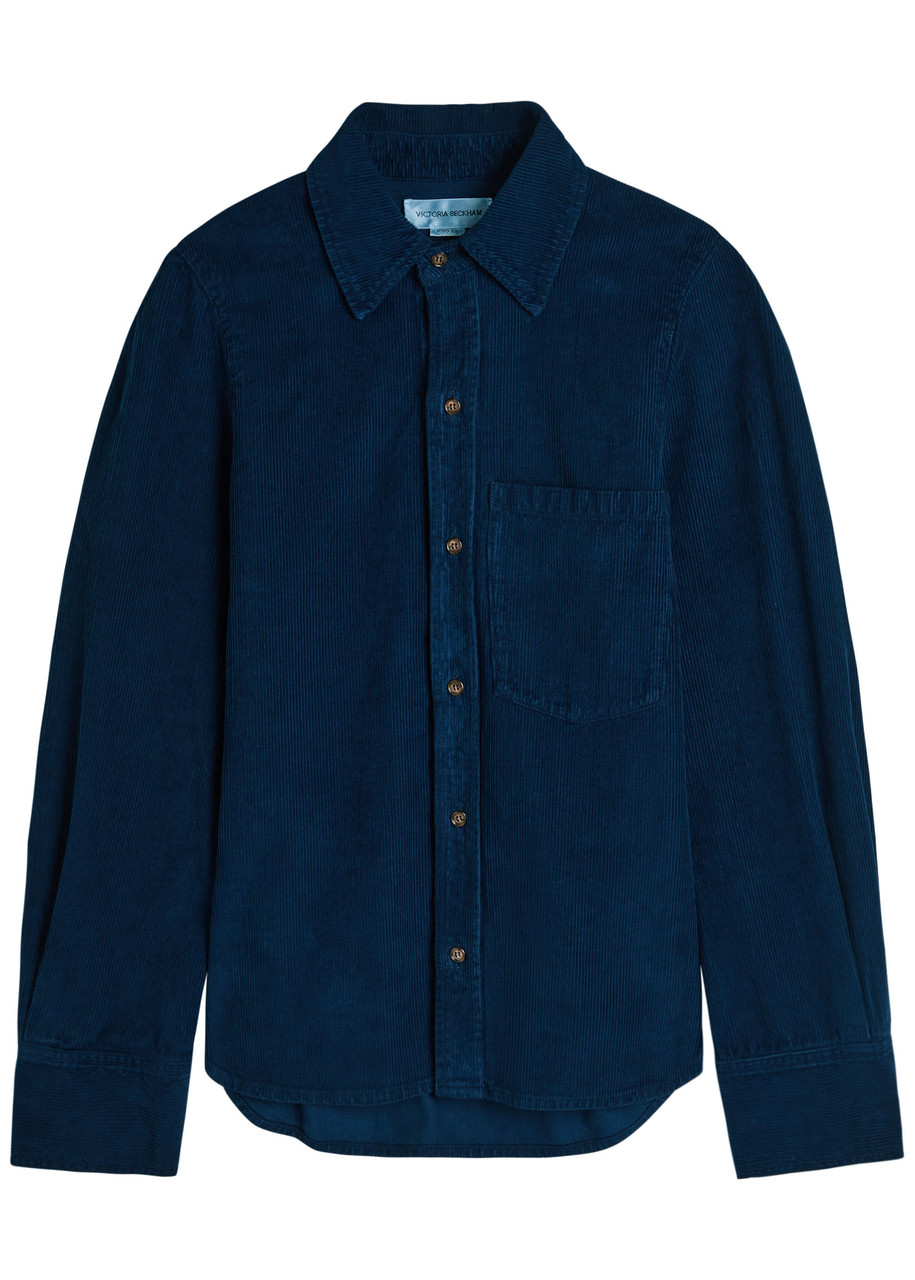 Victoria Beckham Corduroy Shirt - Indigo - 12 (UK12 / M)