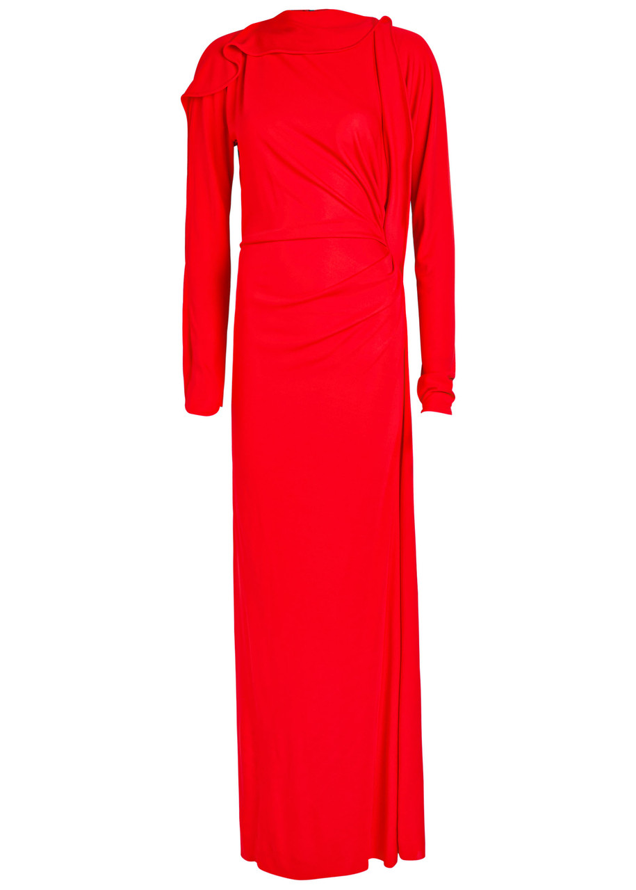Victoria Beckham Draped Jersey Gown - Red - 6 (UK6 / XS)