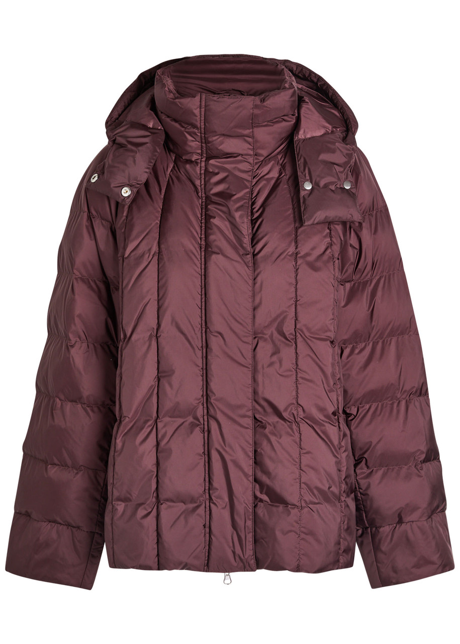 Mm Romolo Quilted Shell Jacket In Purple