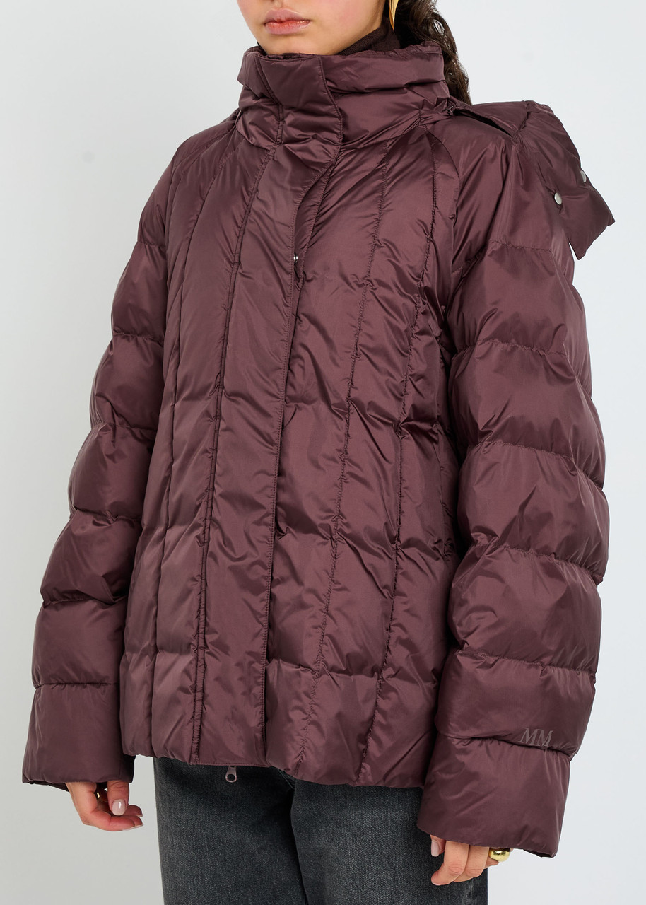 Mm Romolo Quilted Shell Jacket In Purple